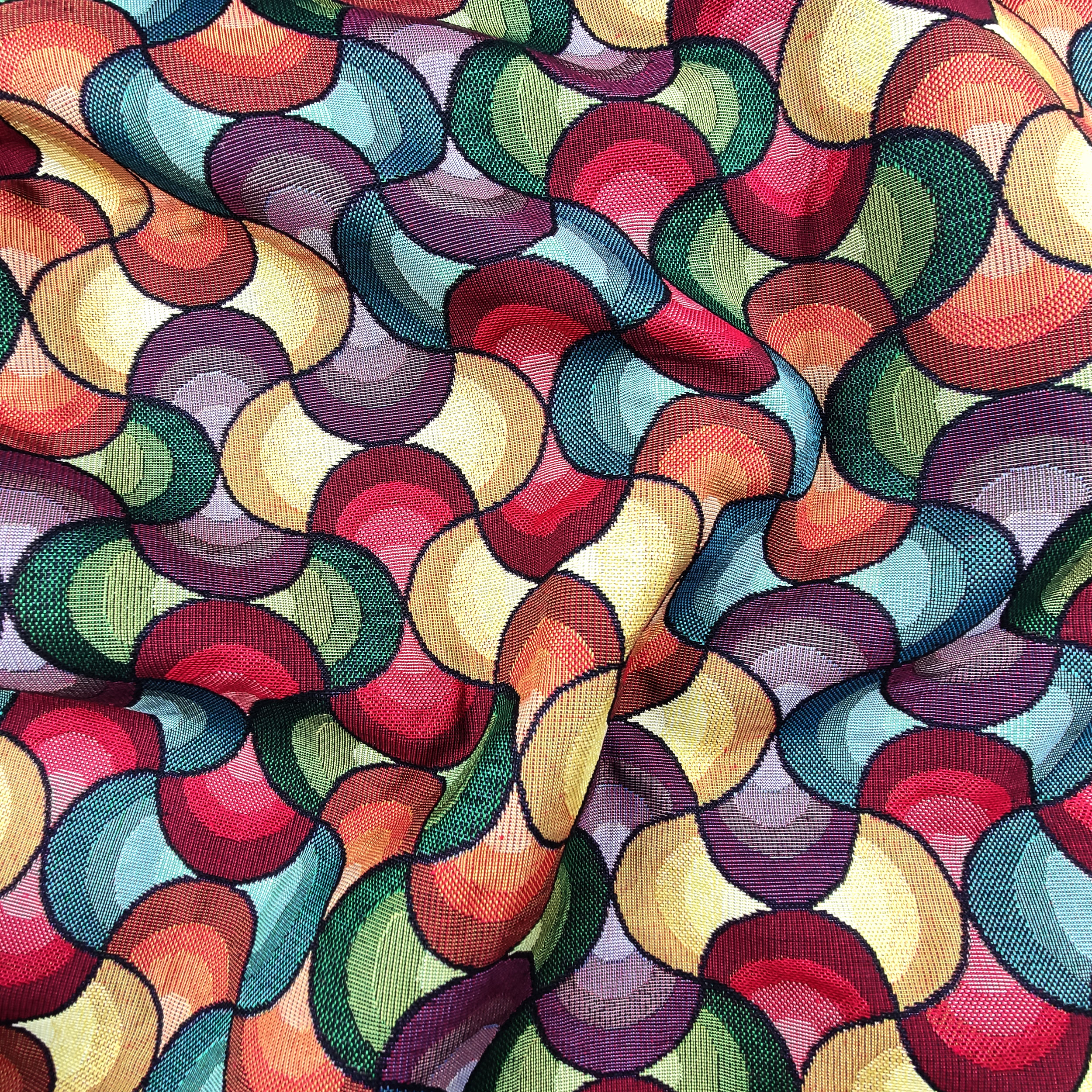 Gobelin Fantasia Geometrie Optical Colorato