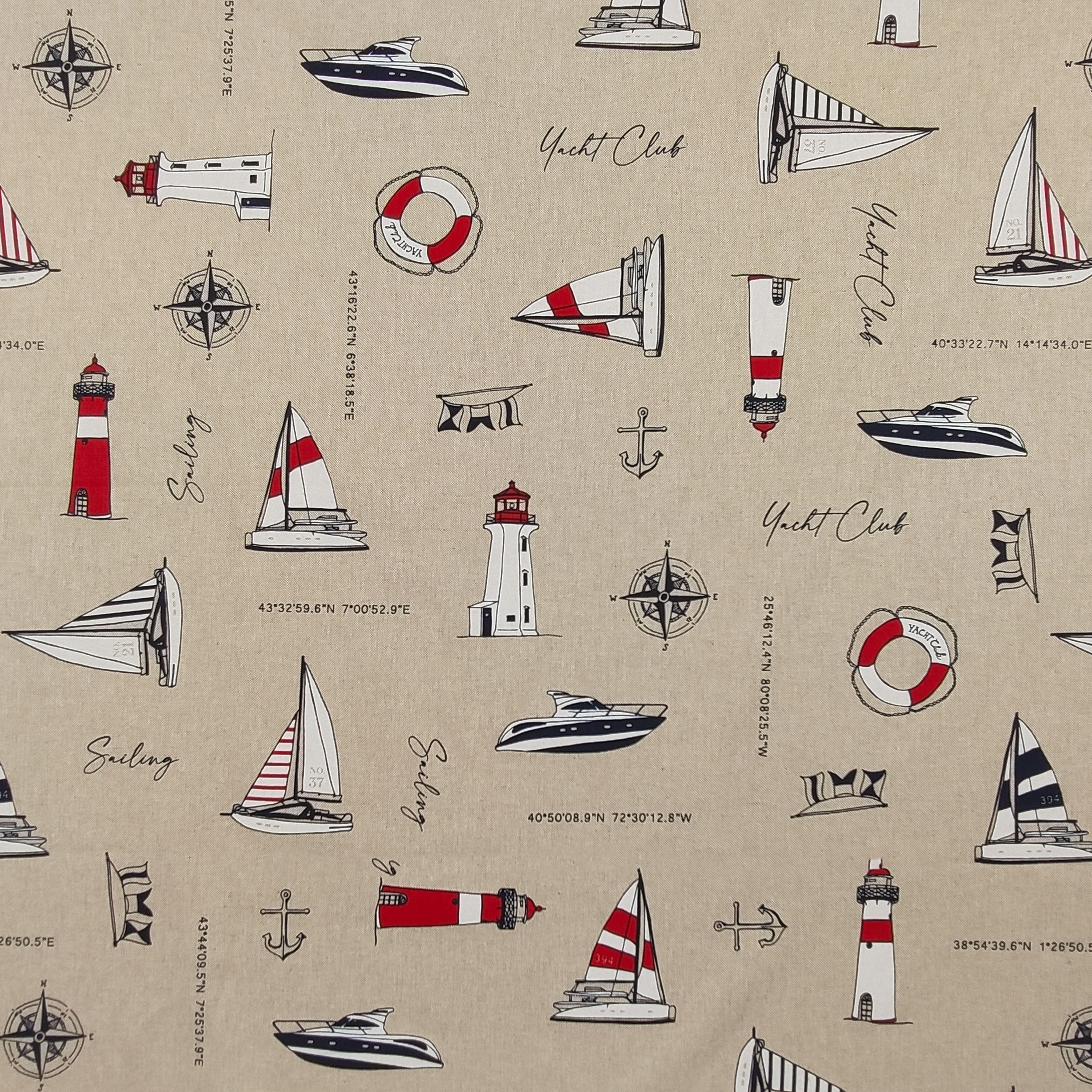 Tessuto Panama Fantasia Yacht Club