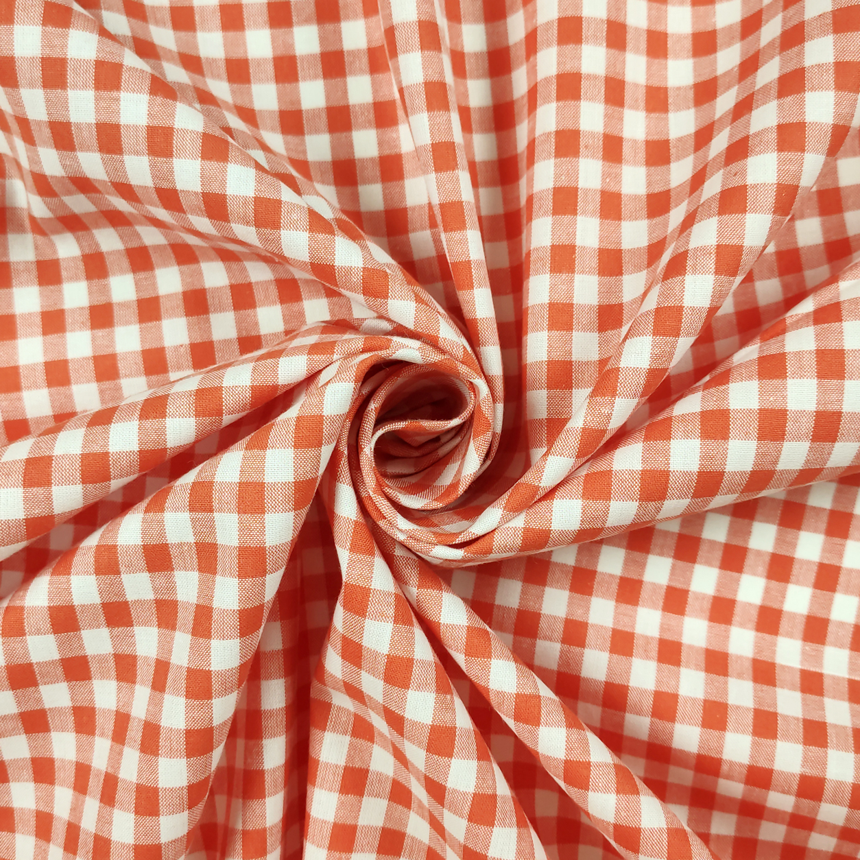 Tessuti cotone  tinto in filo grande arancio