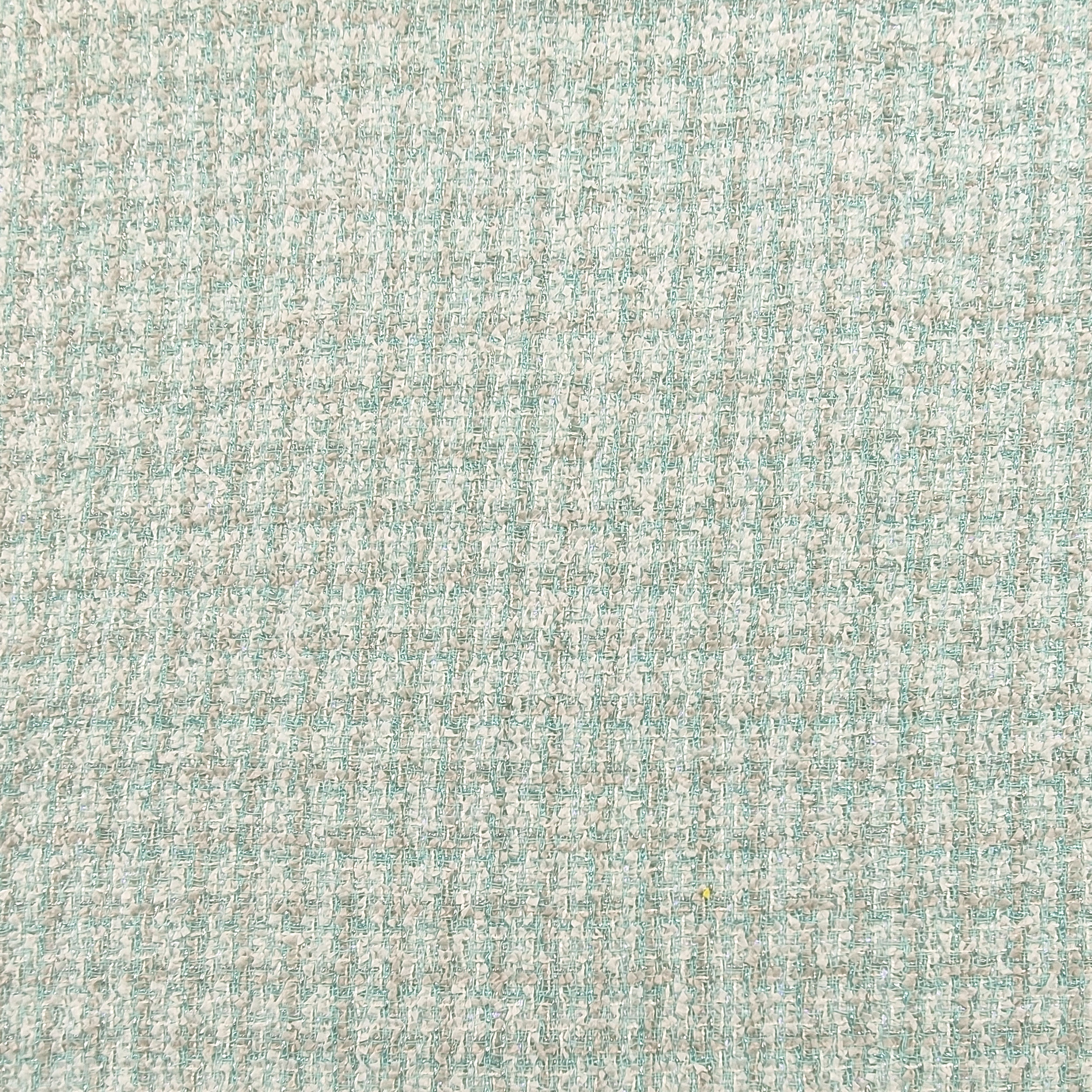 Tweed Alta Moda Verde Acqua Bianco Lurex