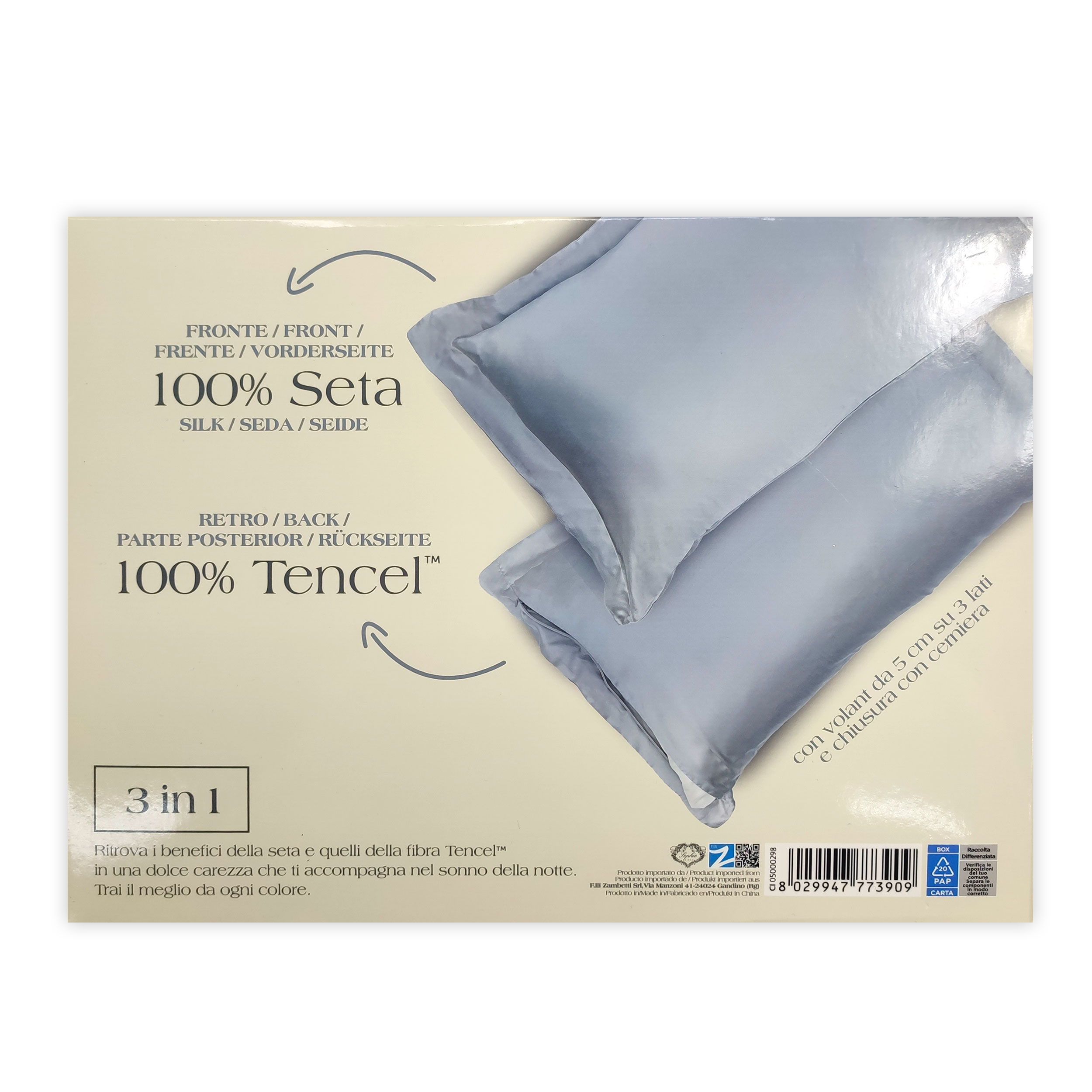 Federa Seta Grigio 50x80 cm Image