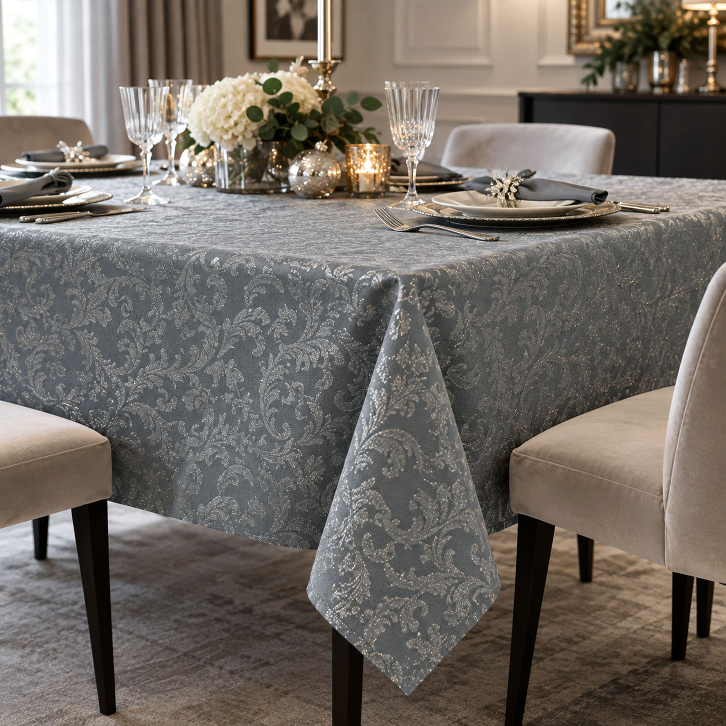 Damascato Special Natalizio Grigio Lurex Image