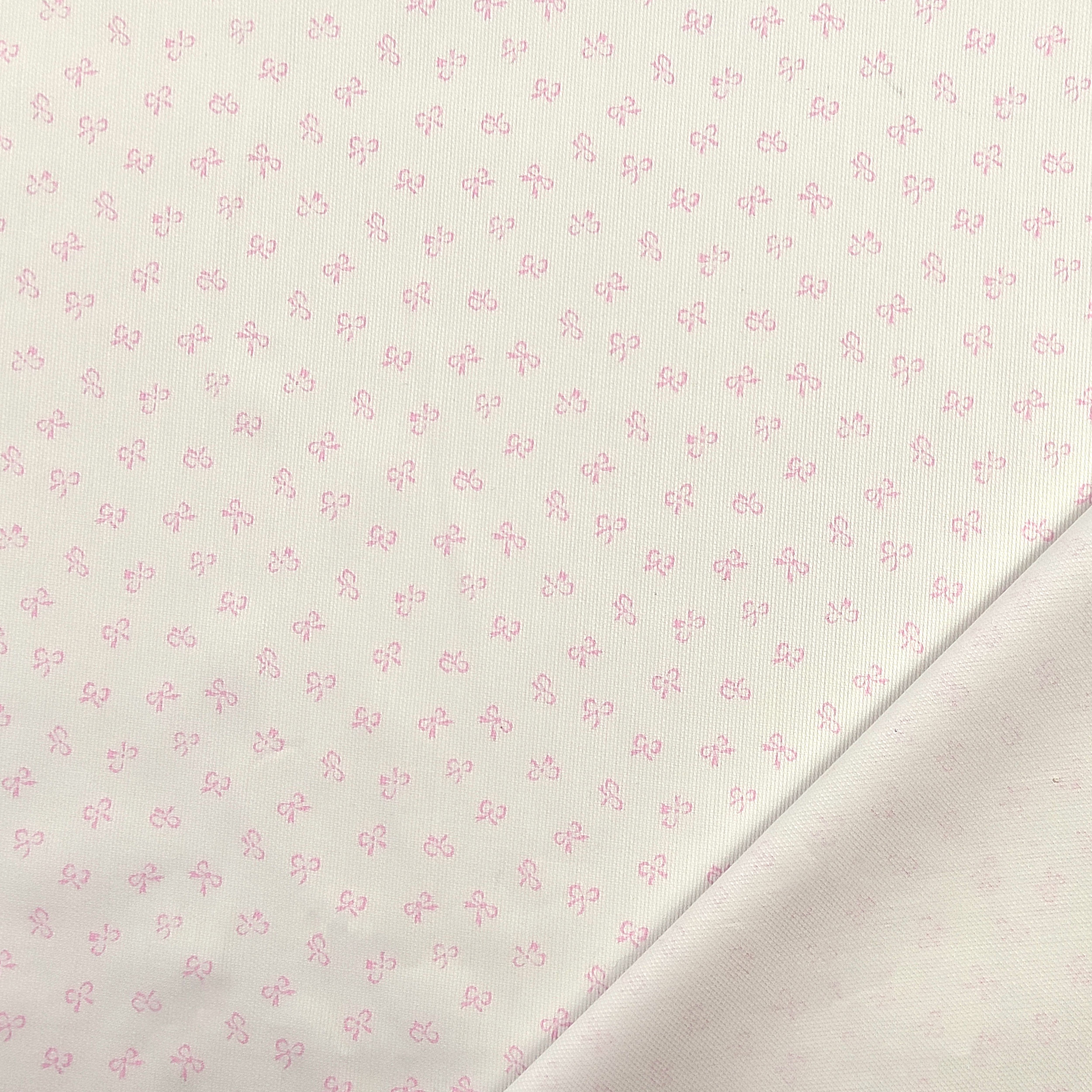 Tessuto Cotone Piquet Fiocchi Rosa Image