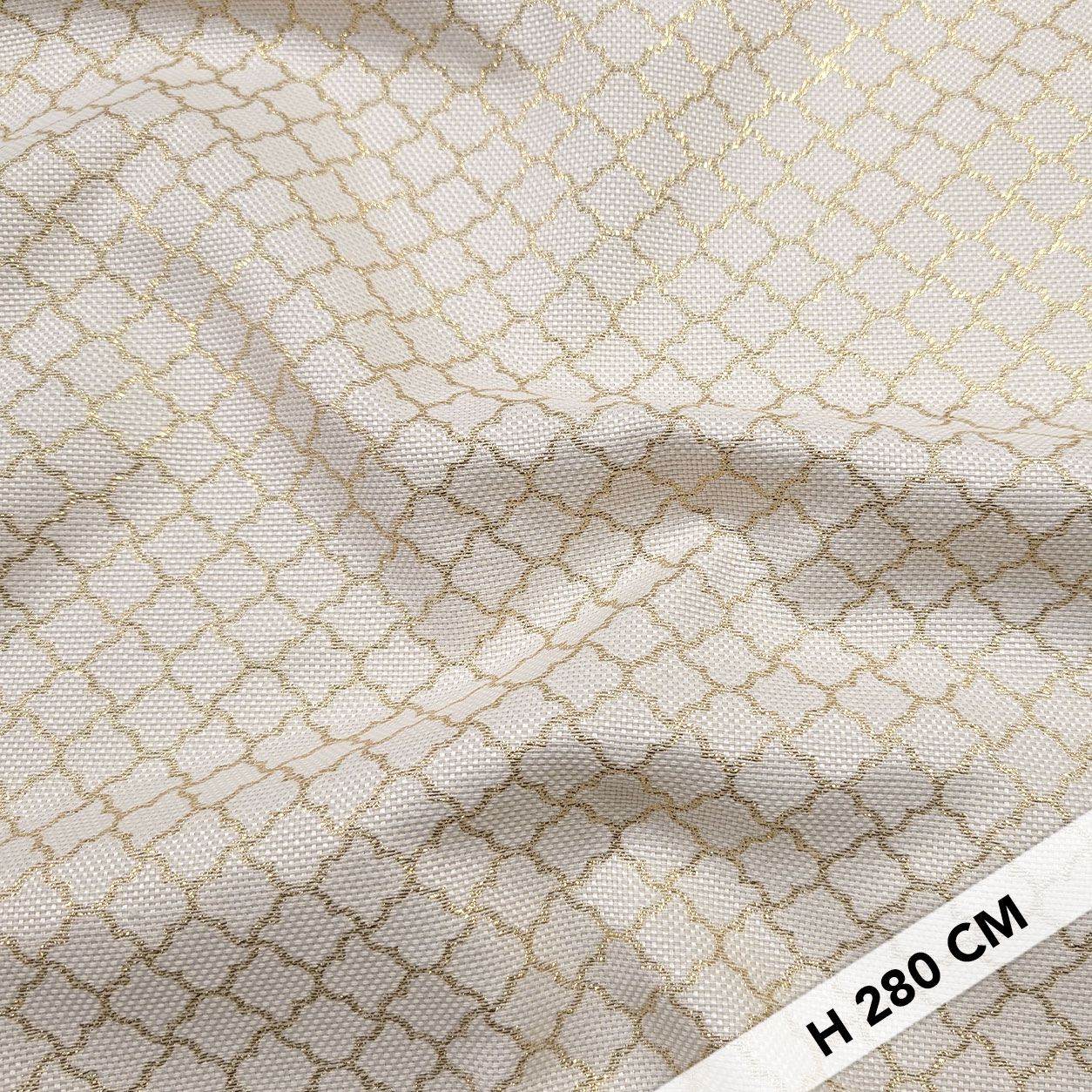 Jacquard Natalizio Fantasia Lurex Dorata Image