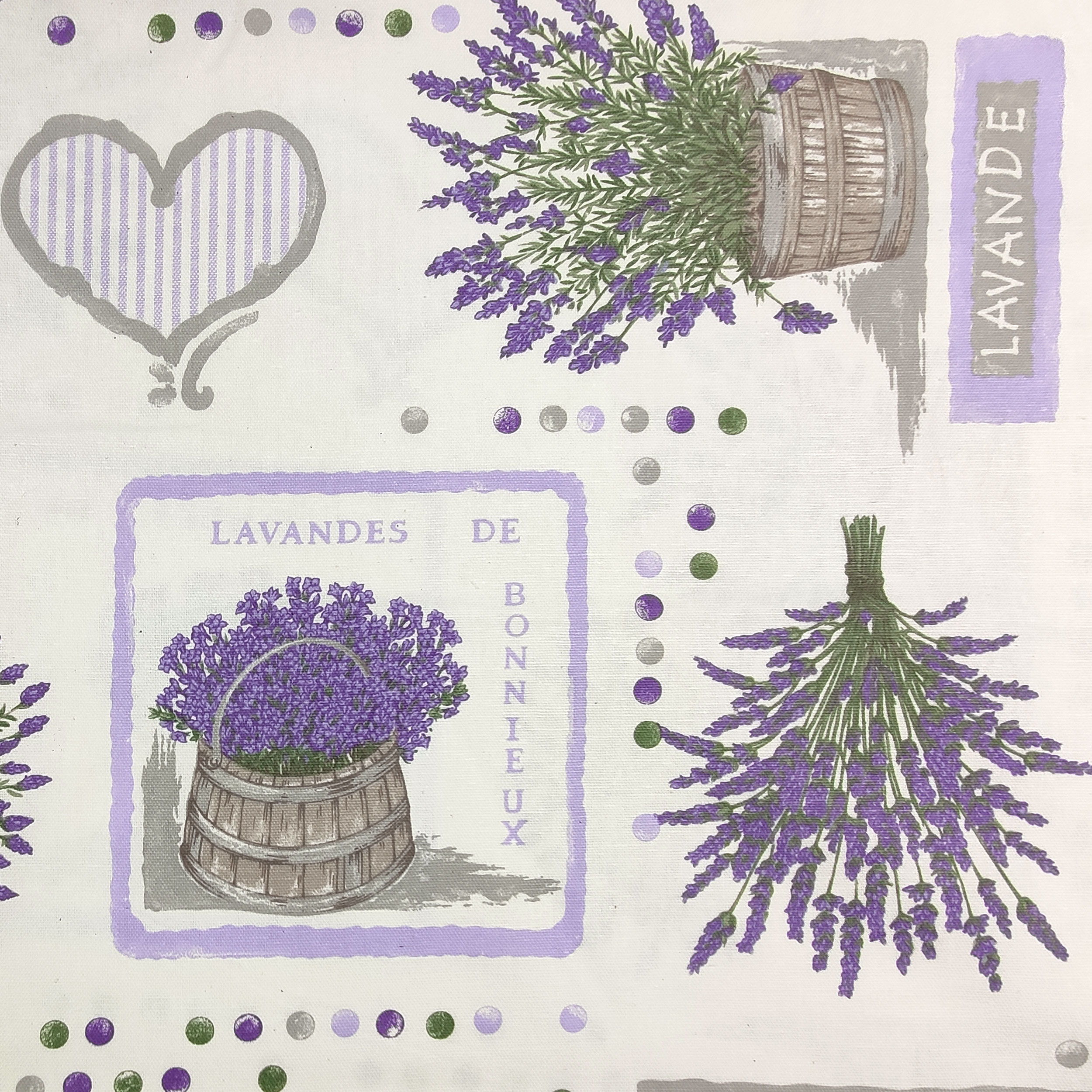 Tessuto per Tovaglia Shabby Chic Lavanda
