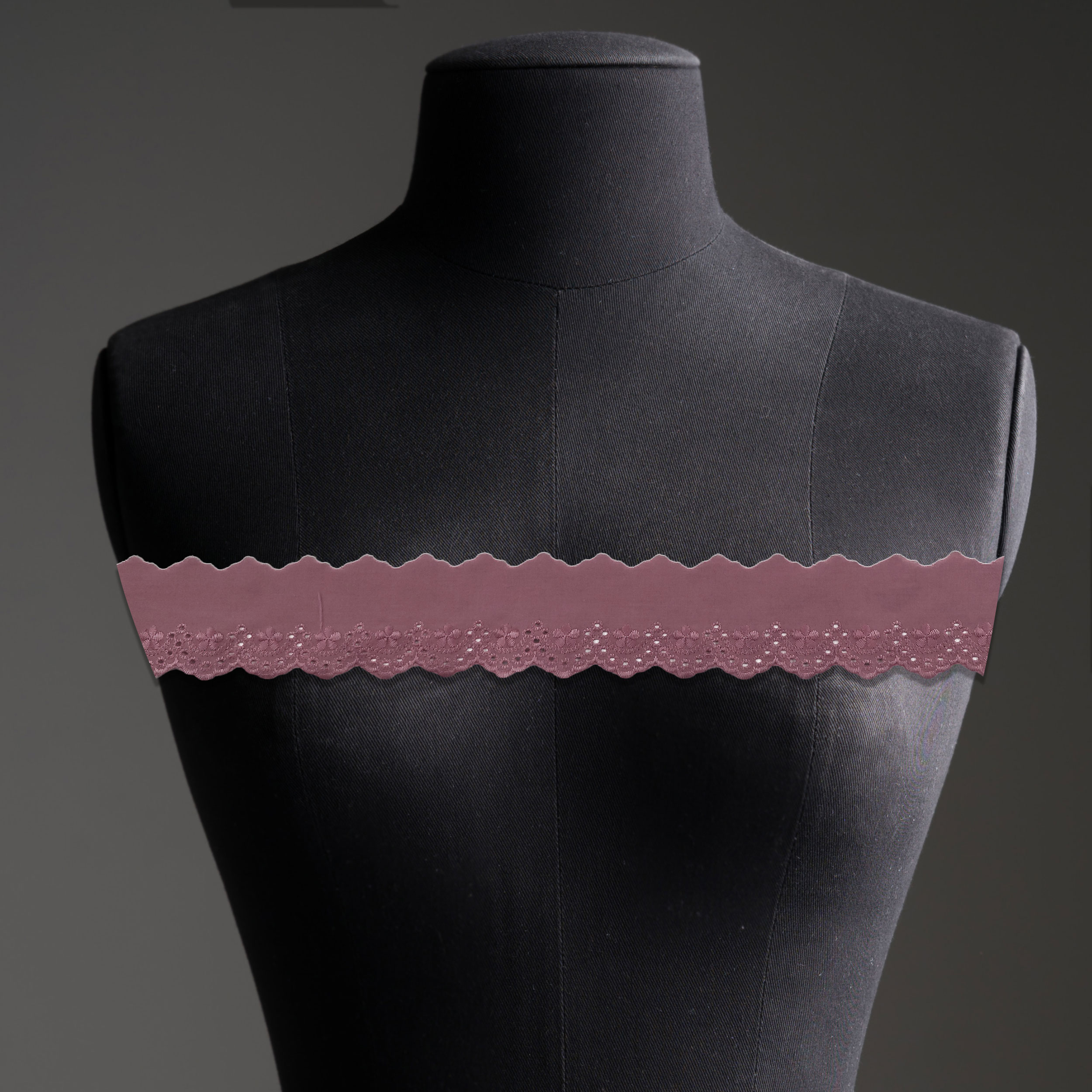 Bordo Sangallo Prym Floreale Rosa