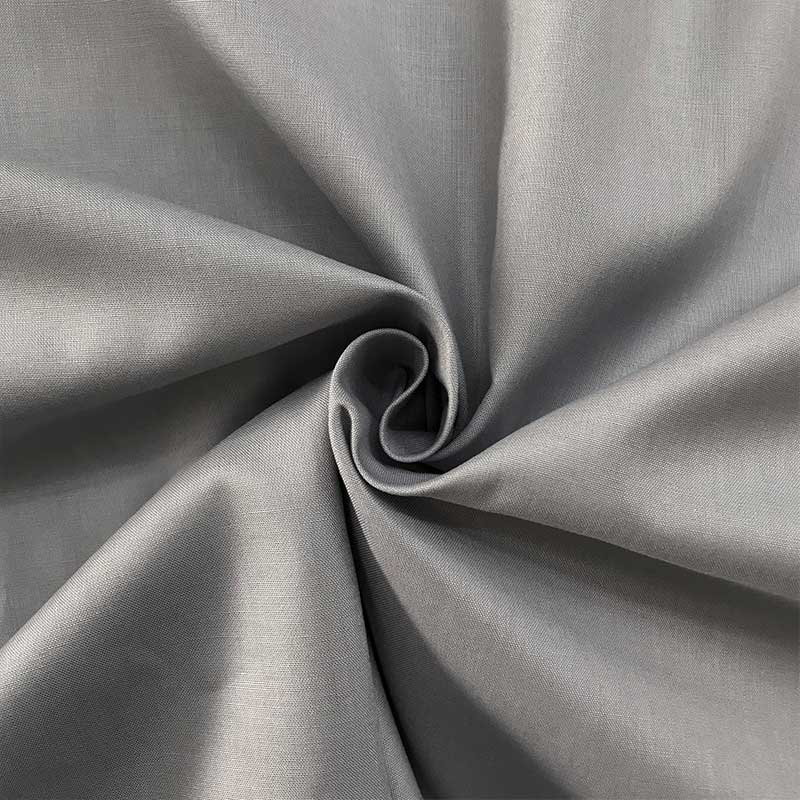 Lenzuola di cotone tinta unita grigio lux