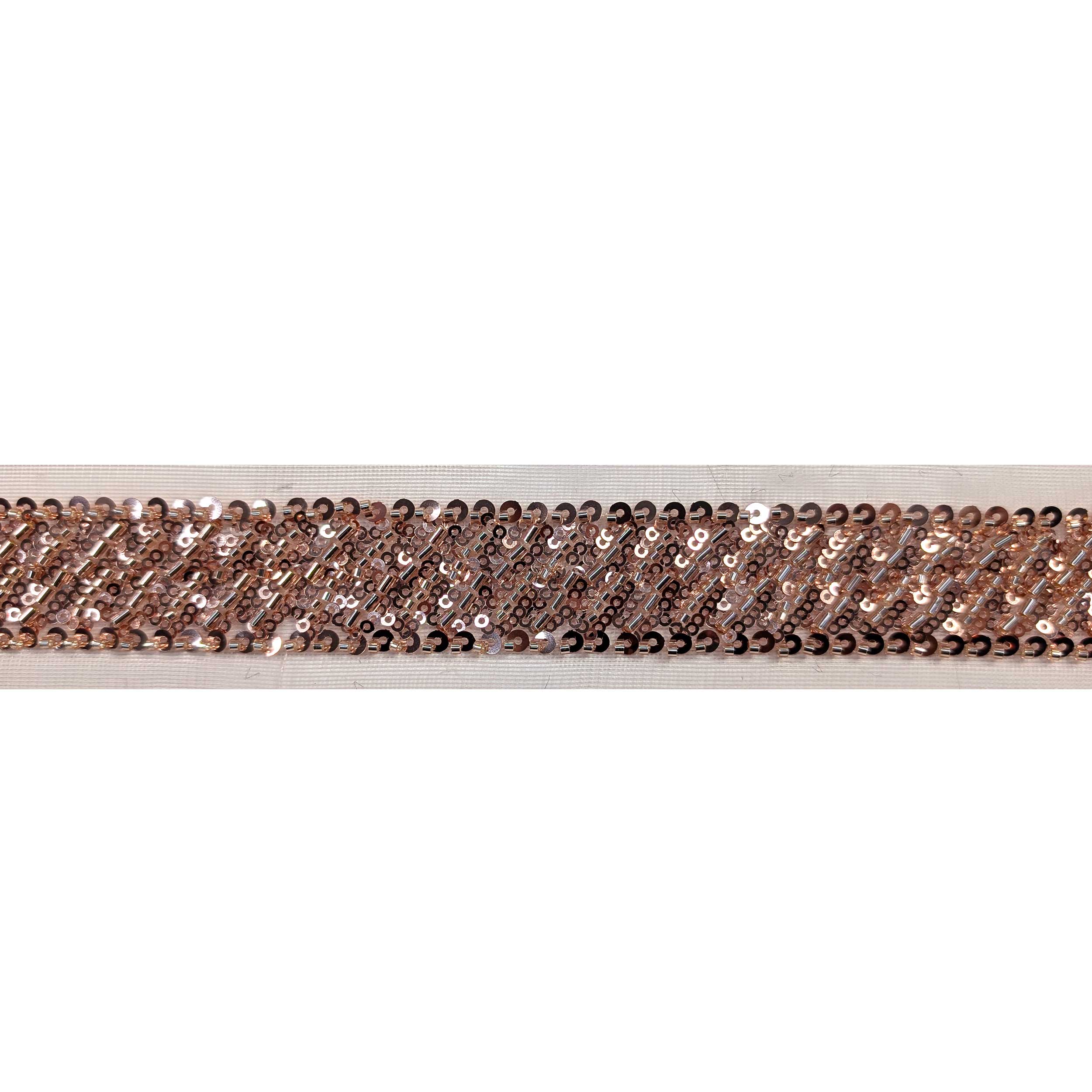 Passamaneria Paillettes su Tulle Rame Image
