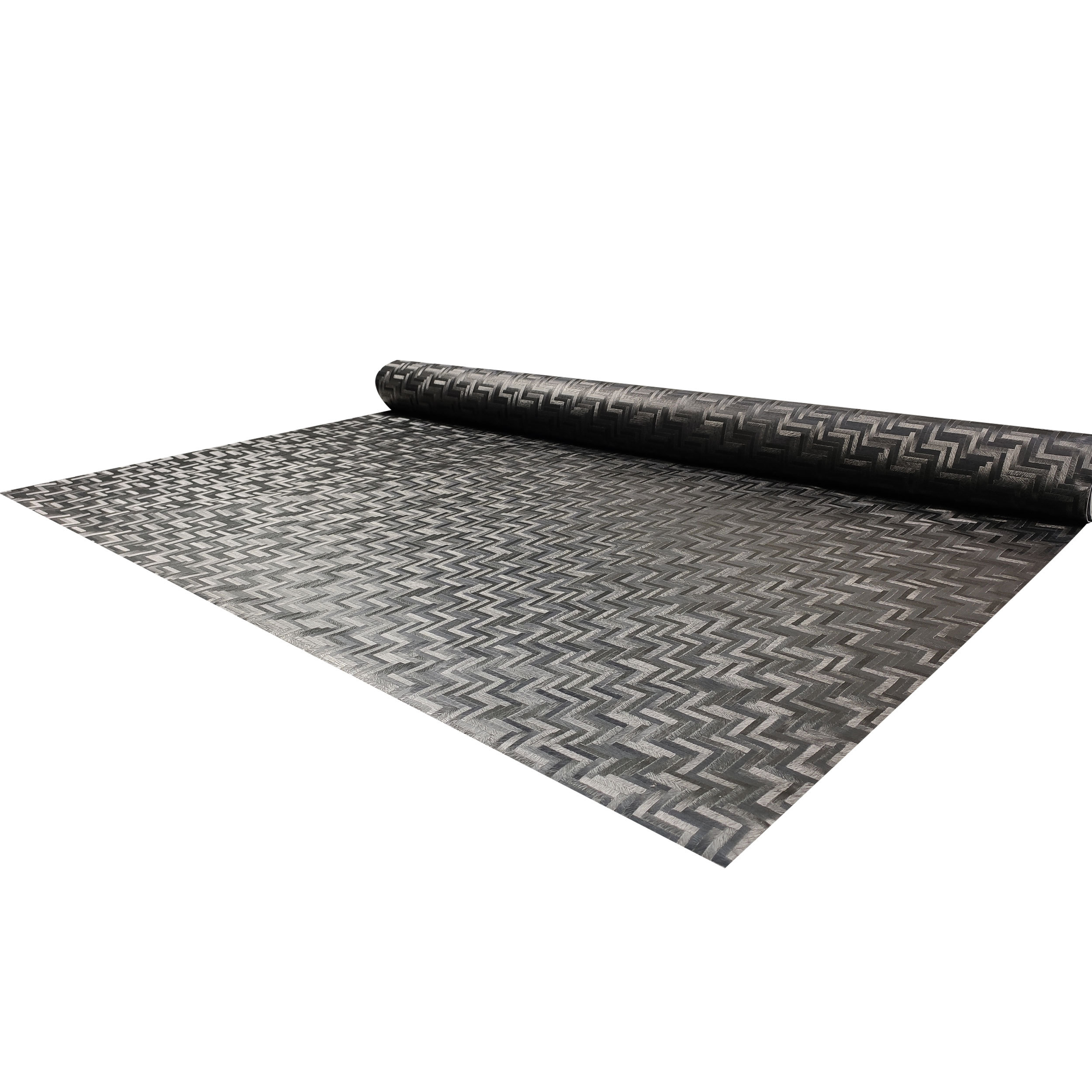 Tessuto per Tovaglia Plastificata Geometria di Linee Nero