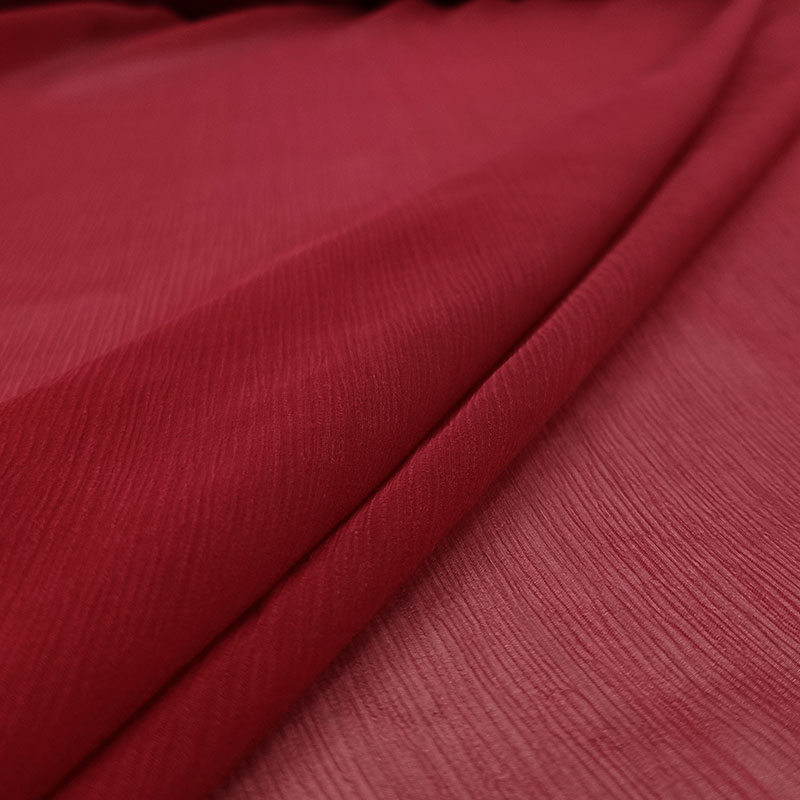 Tessuto chiffon bordeaux