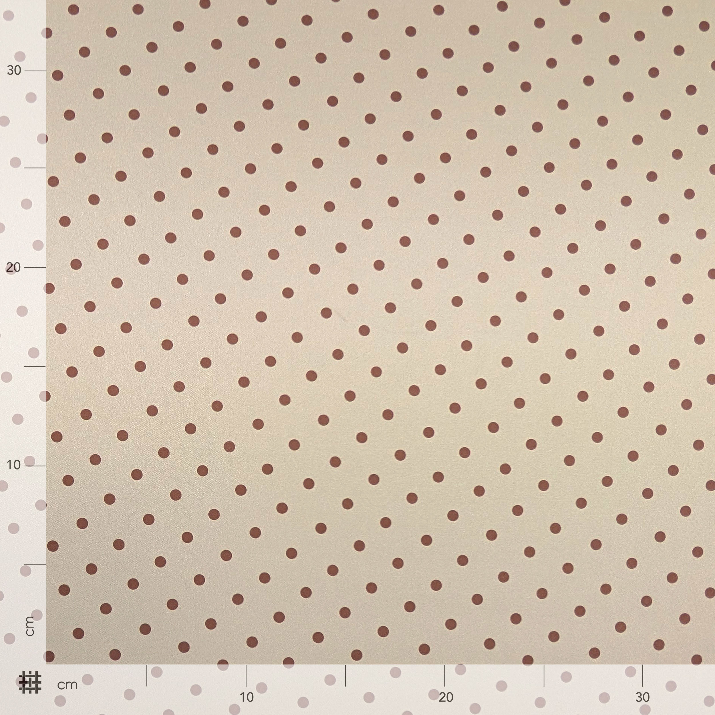Raso Setato Alta Moda Pois Marroni Image