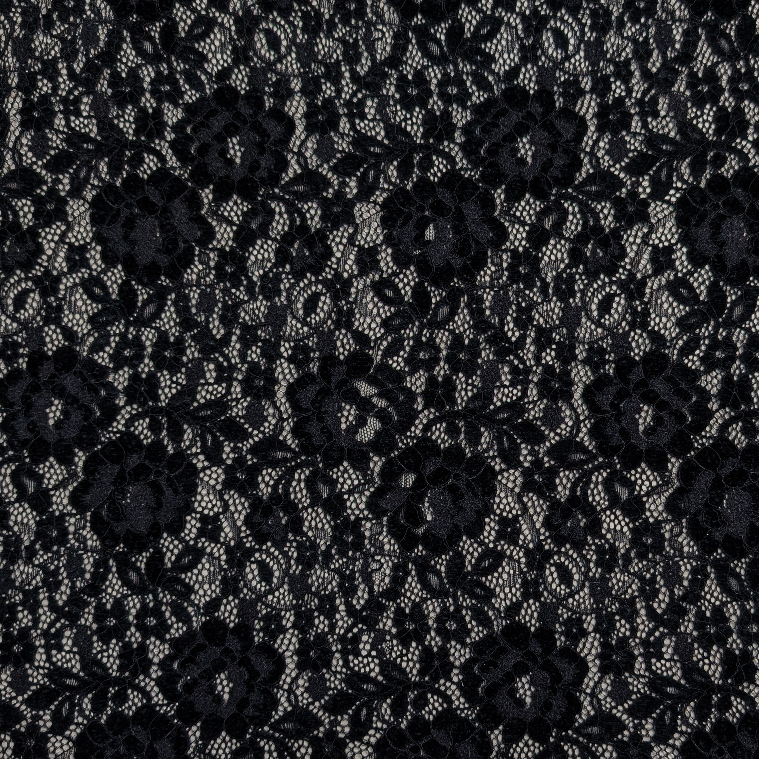 Pizzo Inserto Rose Velluto Nero Image