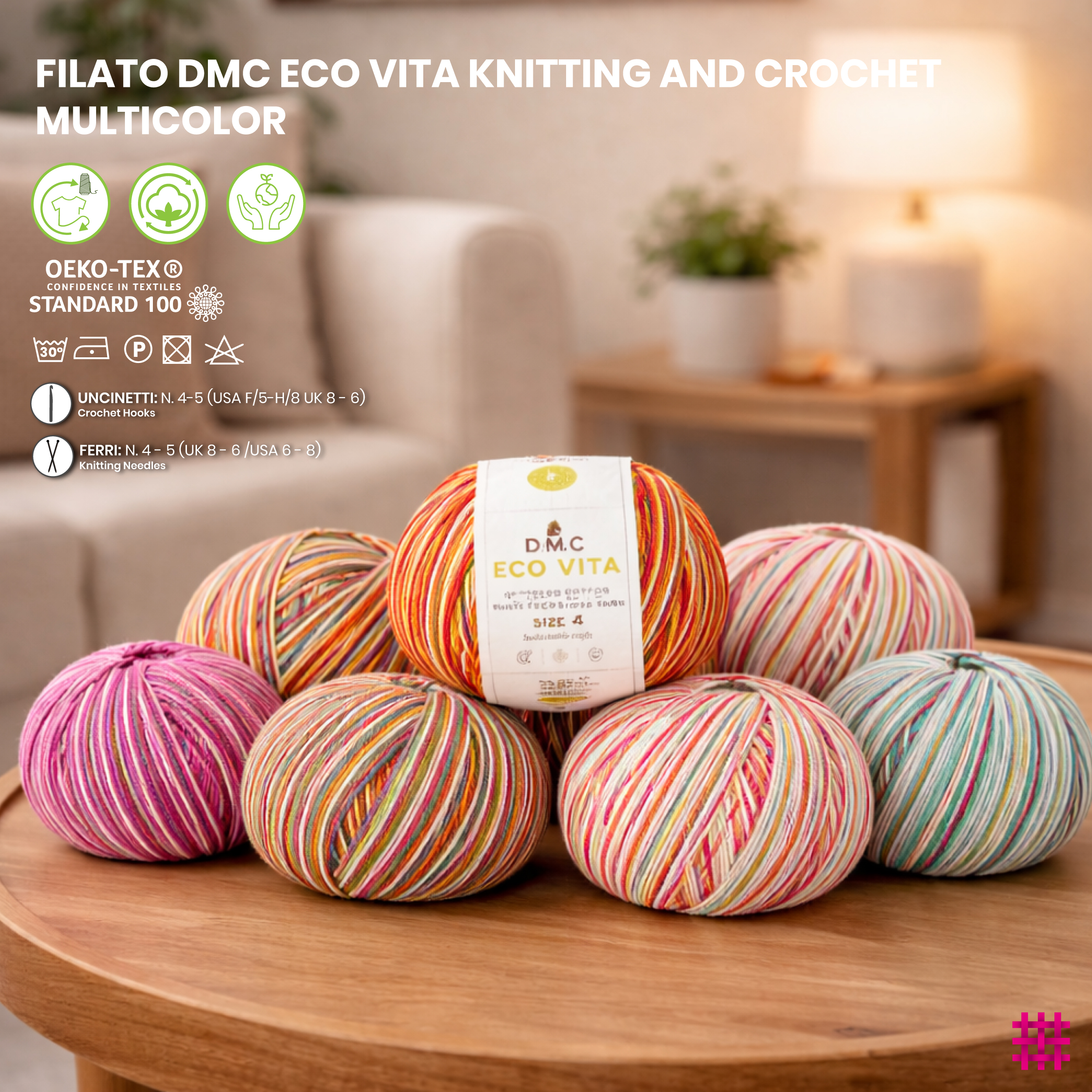 Filato DMC Eco Vita Knitting and Crochet Multicolor Image