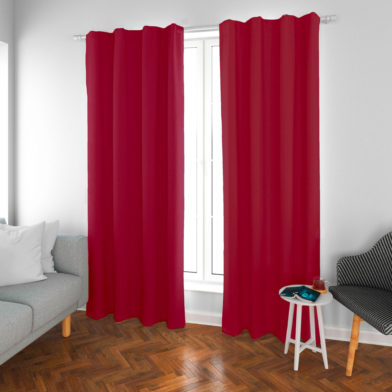 Scampolo Tenda Oscurante Tinta Unita Rosso 400x280 cm Image