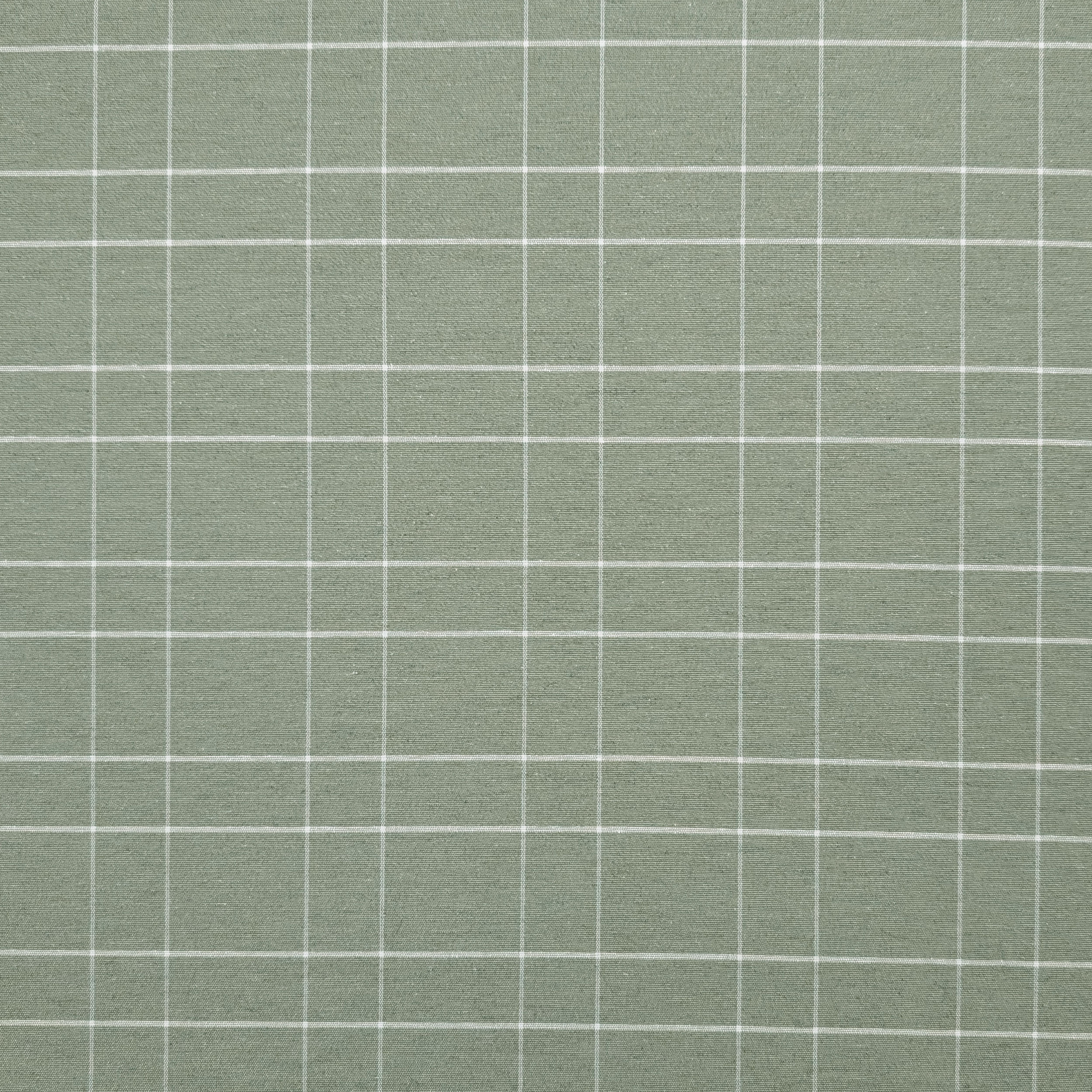 Misto Cotone Salvia con Quadri Bianchi Image