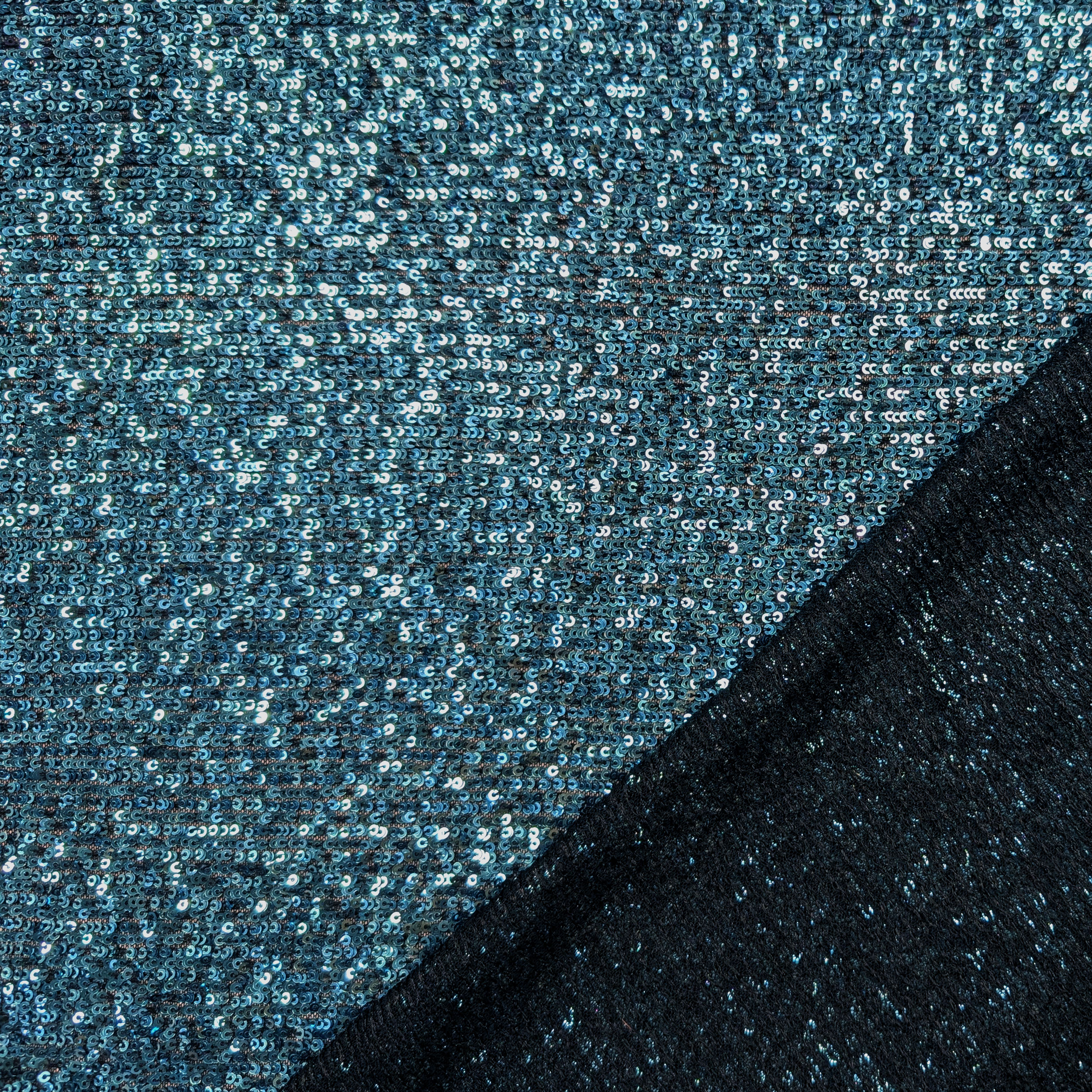 Paillettes su Tulle Elasticizzato Turchese Image