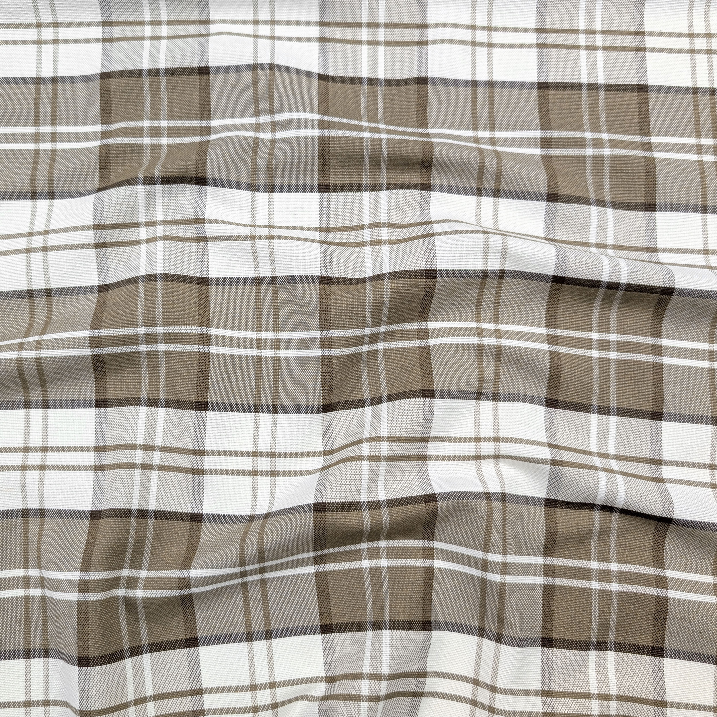 Tessuto Tinto In Filo Tartan Beige Image