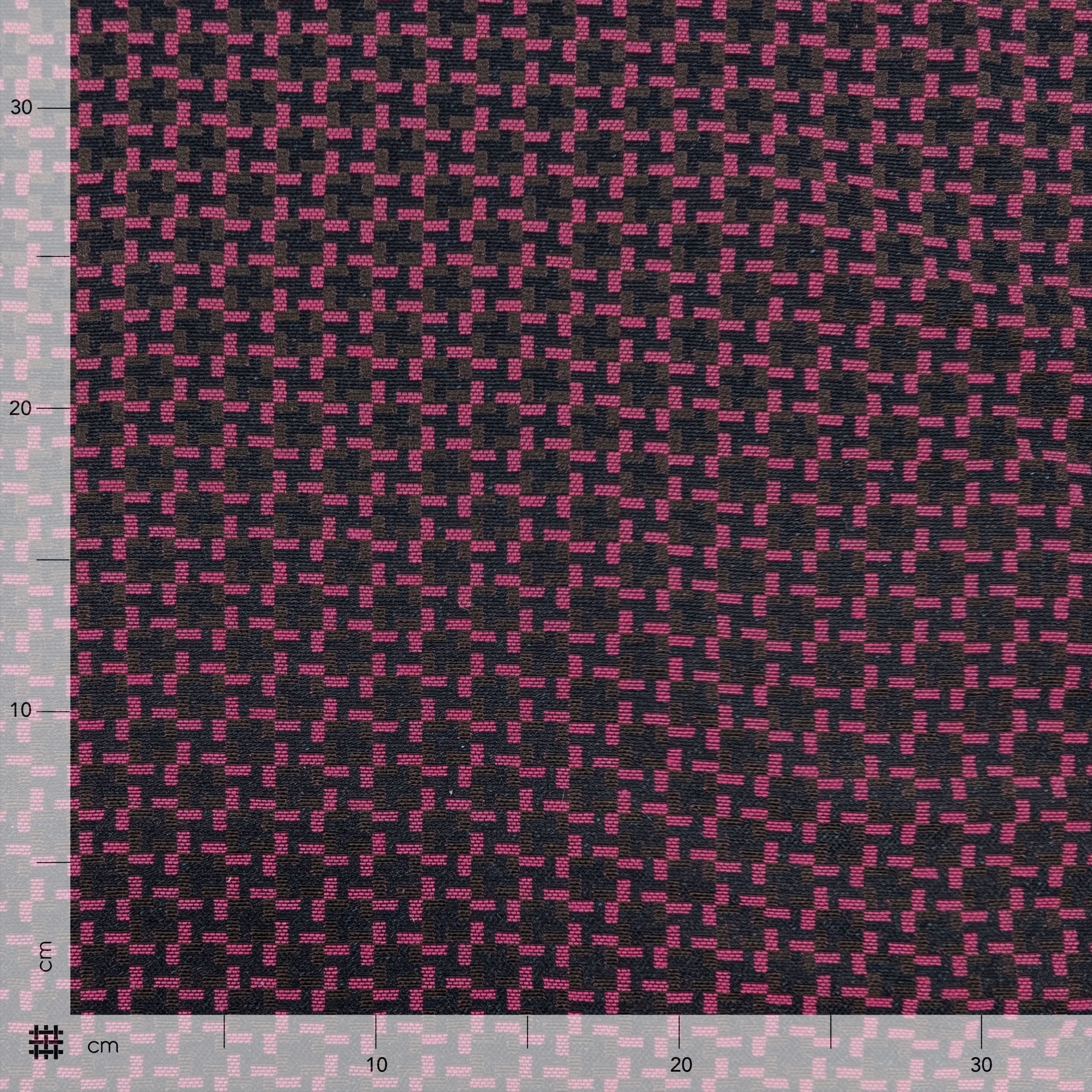 Misto Cotone Fantasia Geometrica Fuxia Image