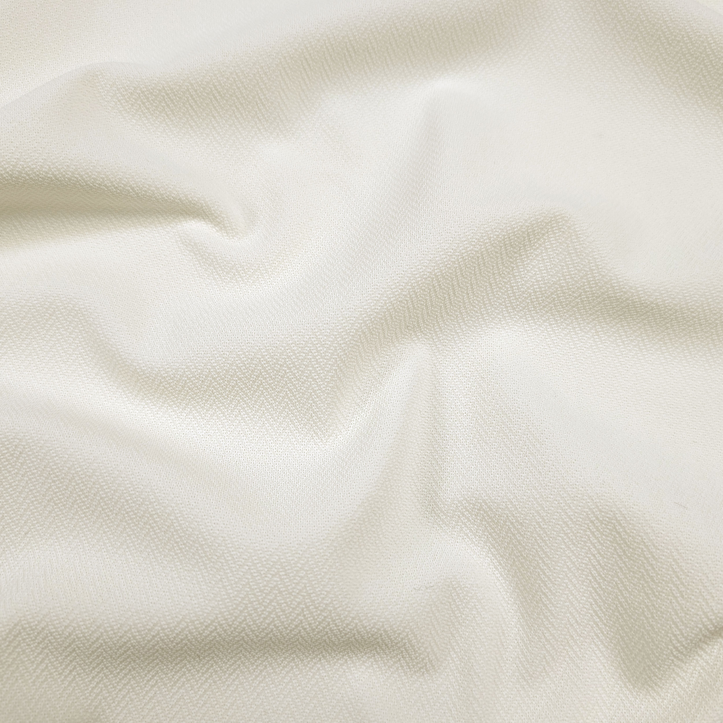 Tessuto Elasticizzato Bianco Trama Zig Zag Image