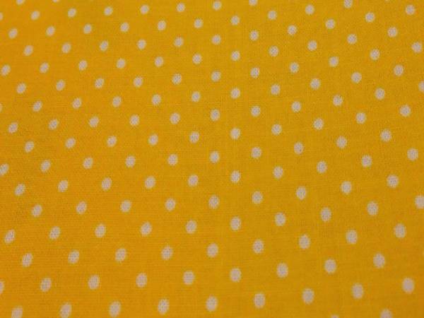 Tessuto cotone giallo a pois 8