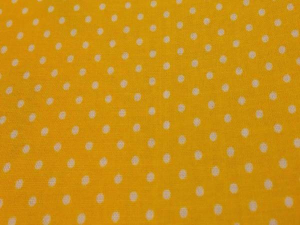 tessuto cotone giallo a pois 8