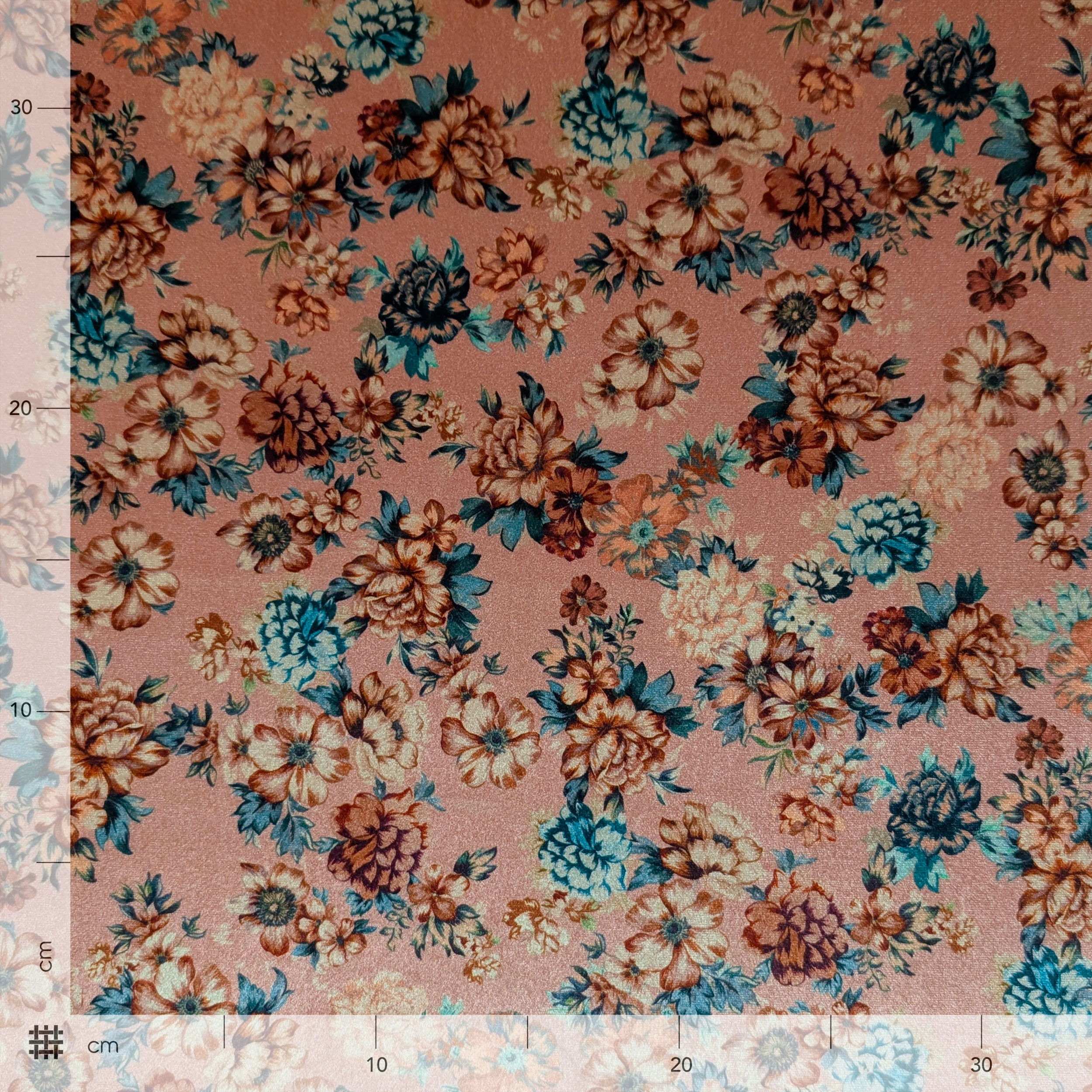 Vellutina Setata Moda Fiori Sfondo Cipria Image