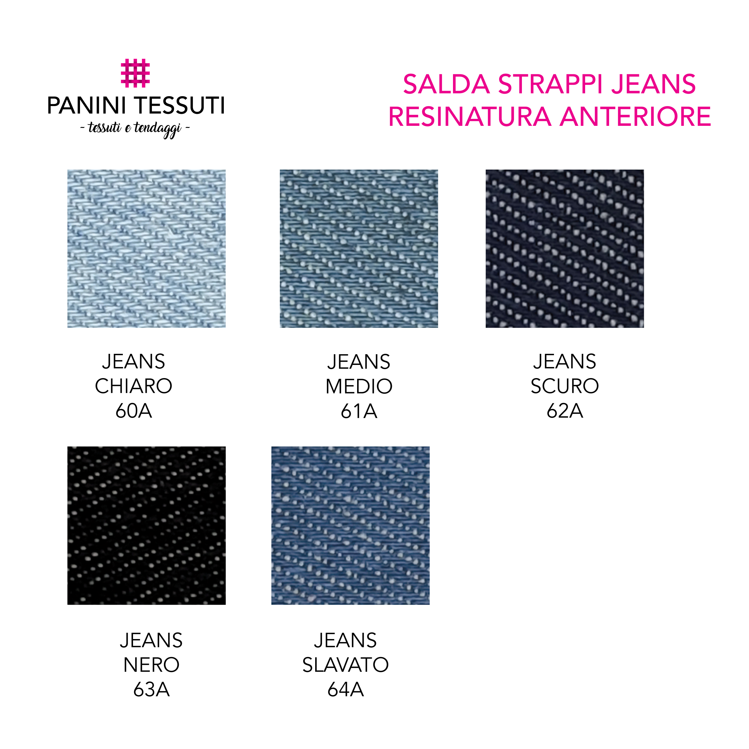 Salda Strappi Termoadesivi Jeans chiaro 60A