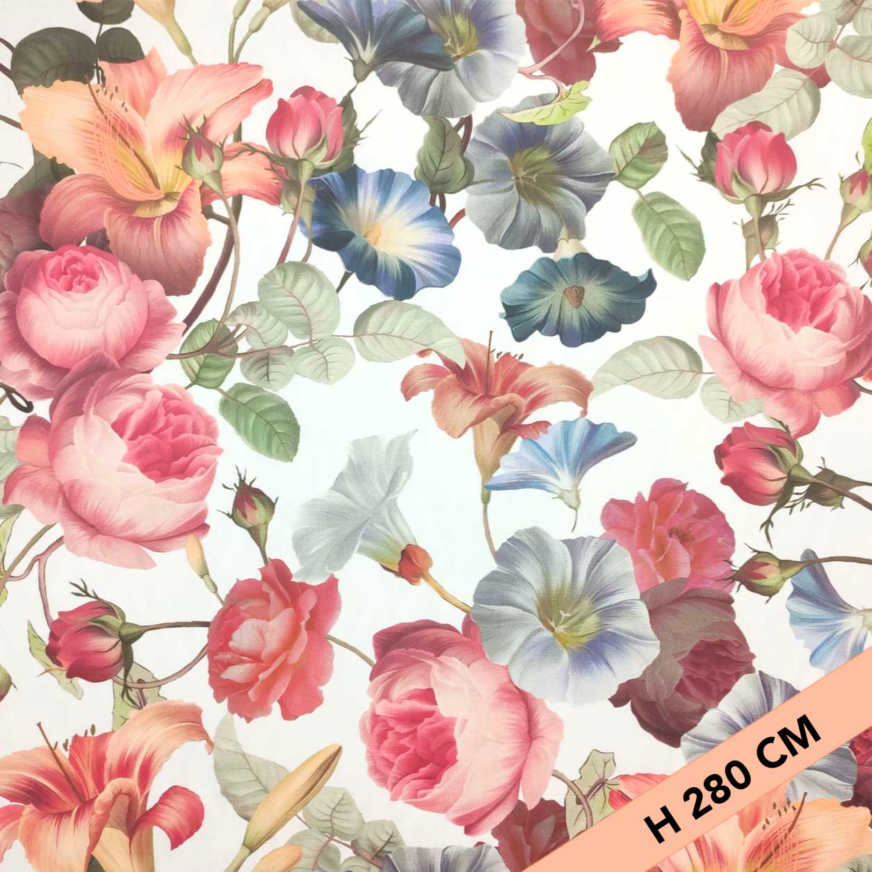 Tessuto Cotone Fiori Colorati Image