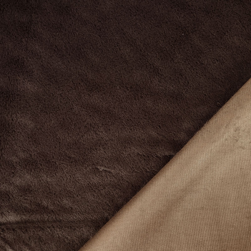 Tessuto In Pelliccia Sintetica A Pelo Corto Minerva Core Range - Modello Tinta Unita Grigio Scuro - Larghezza 150 Cm / 60" - Al Metro - Italia - Foto 2