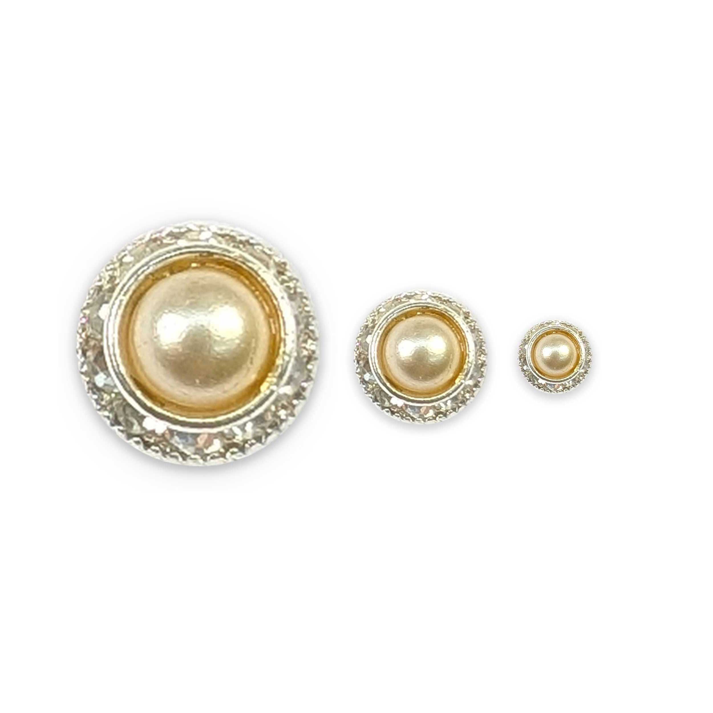 Bottone Gioiello Piccolo Strass Madreperla Image