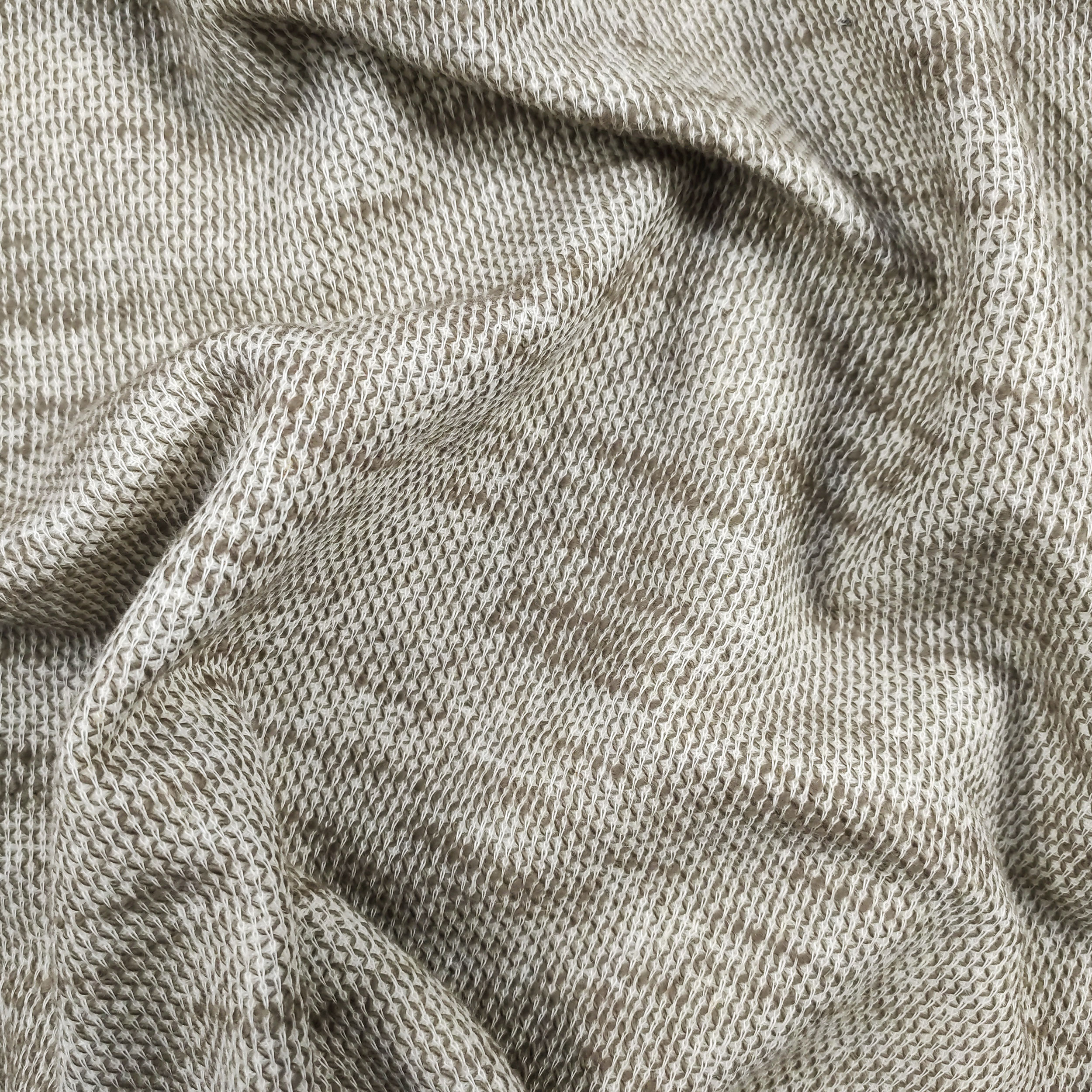 Tessuto Maglia Beige Melange