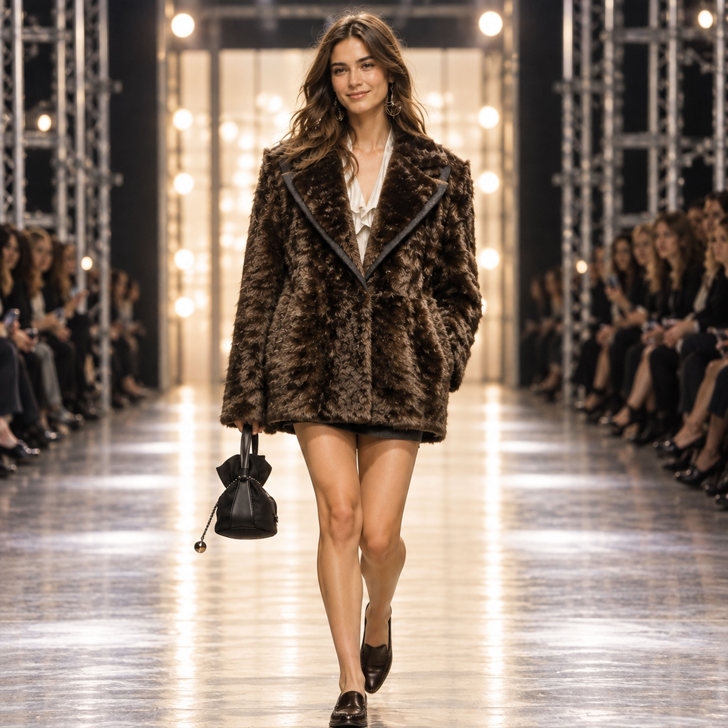 Pelliccia Mossa Marrone Image