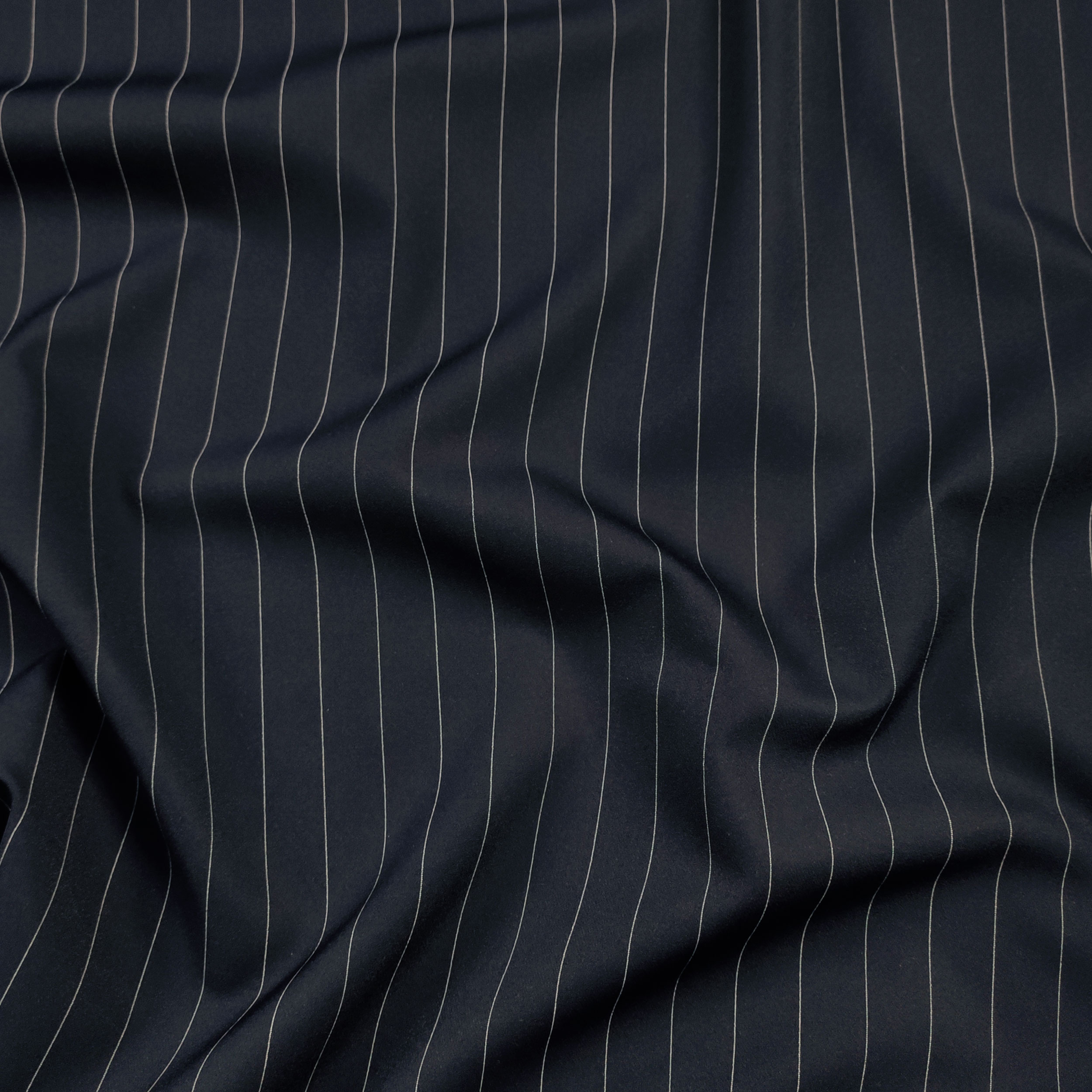 Tessuto Gessato Moda Righe Larghe Blu Image