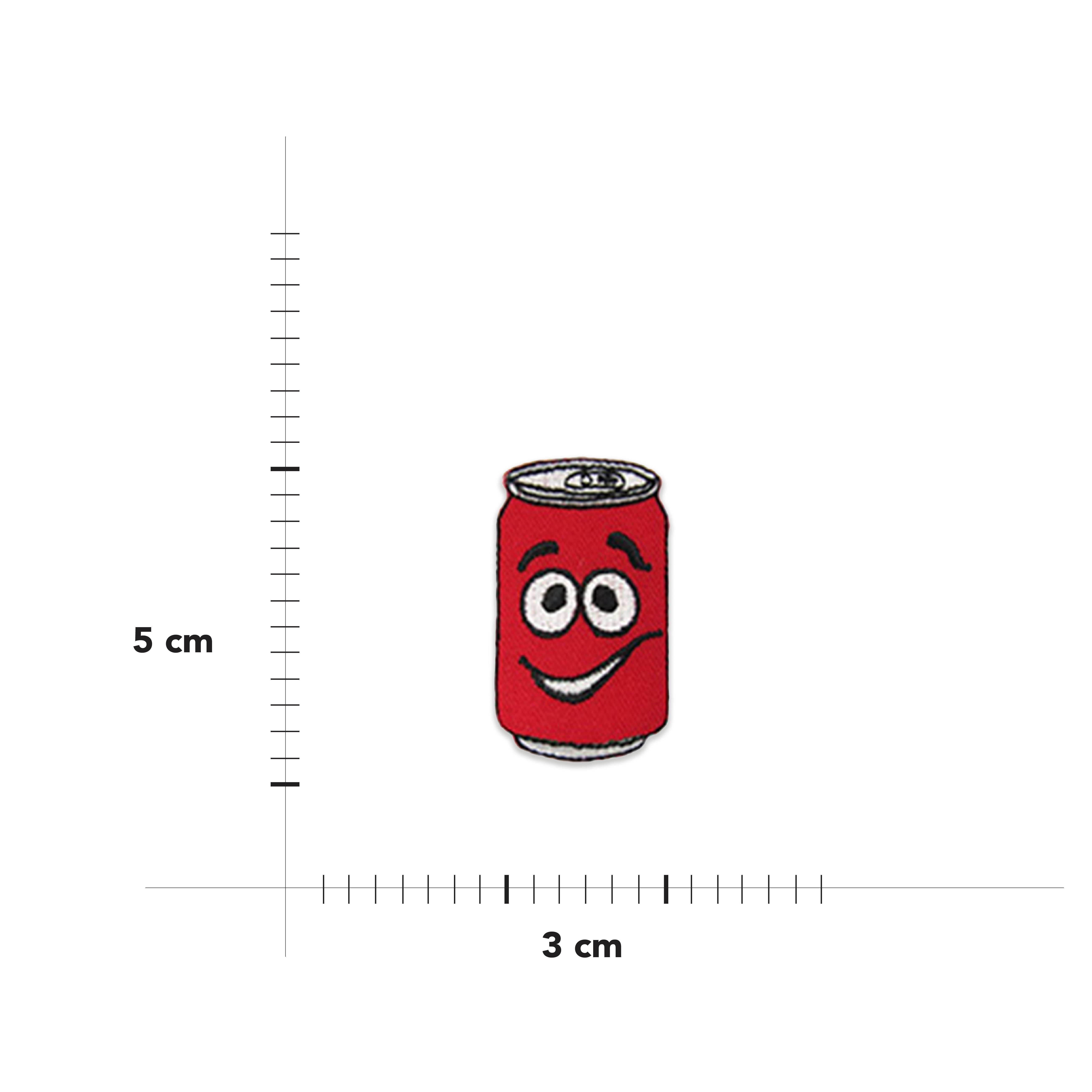 Applicazione Termoadesiva Lattina Rossa Sorridente Image