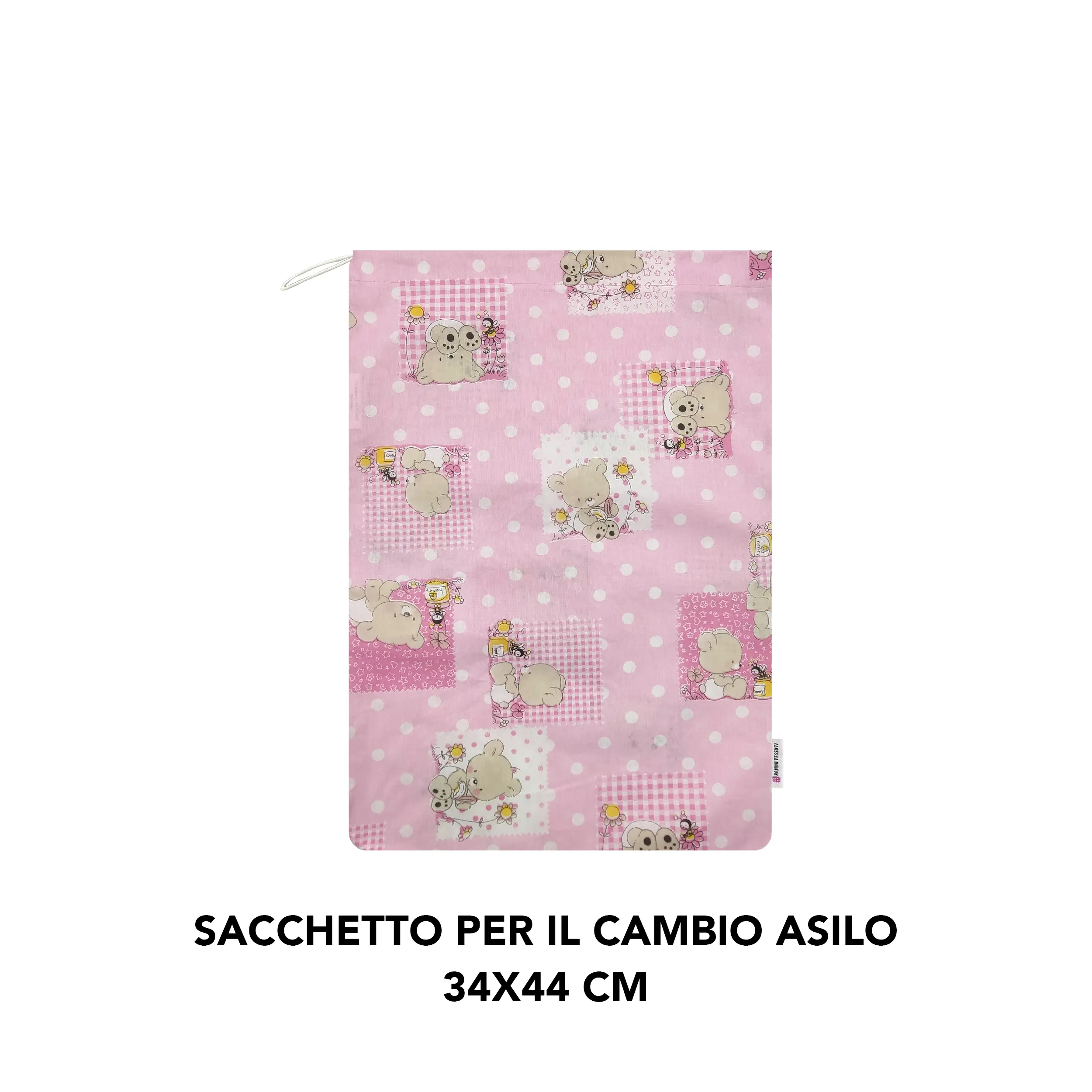 sacchetto per il cambio asilo orsetti e api rosa