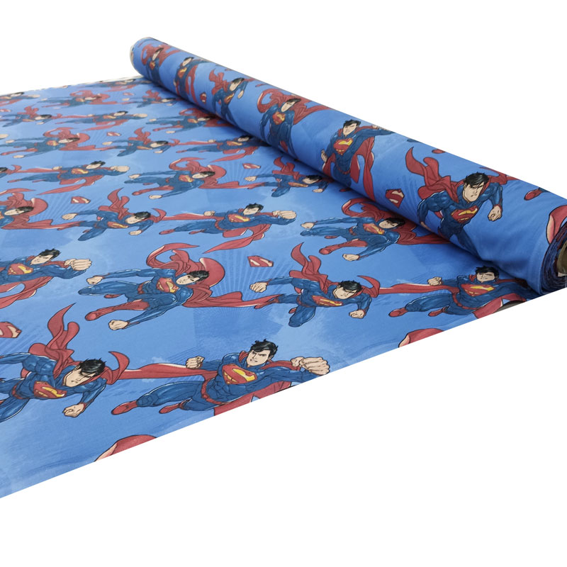 tessuto cotone superman blu al metro