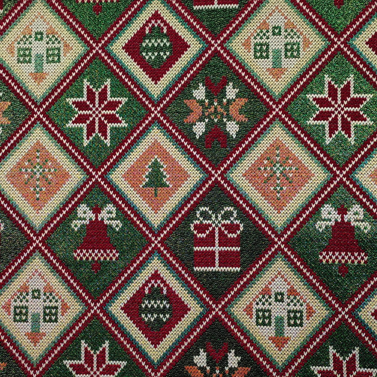 Tessuto Gobelin Noel Lurex