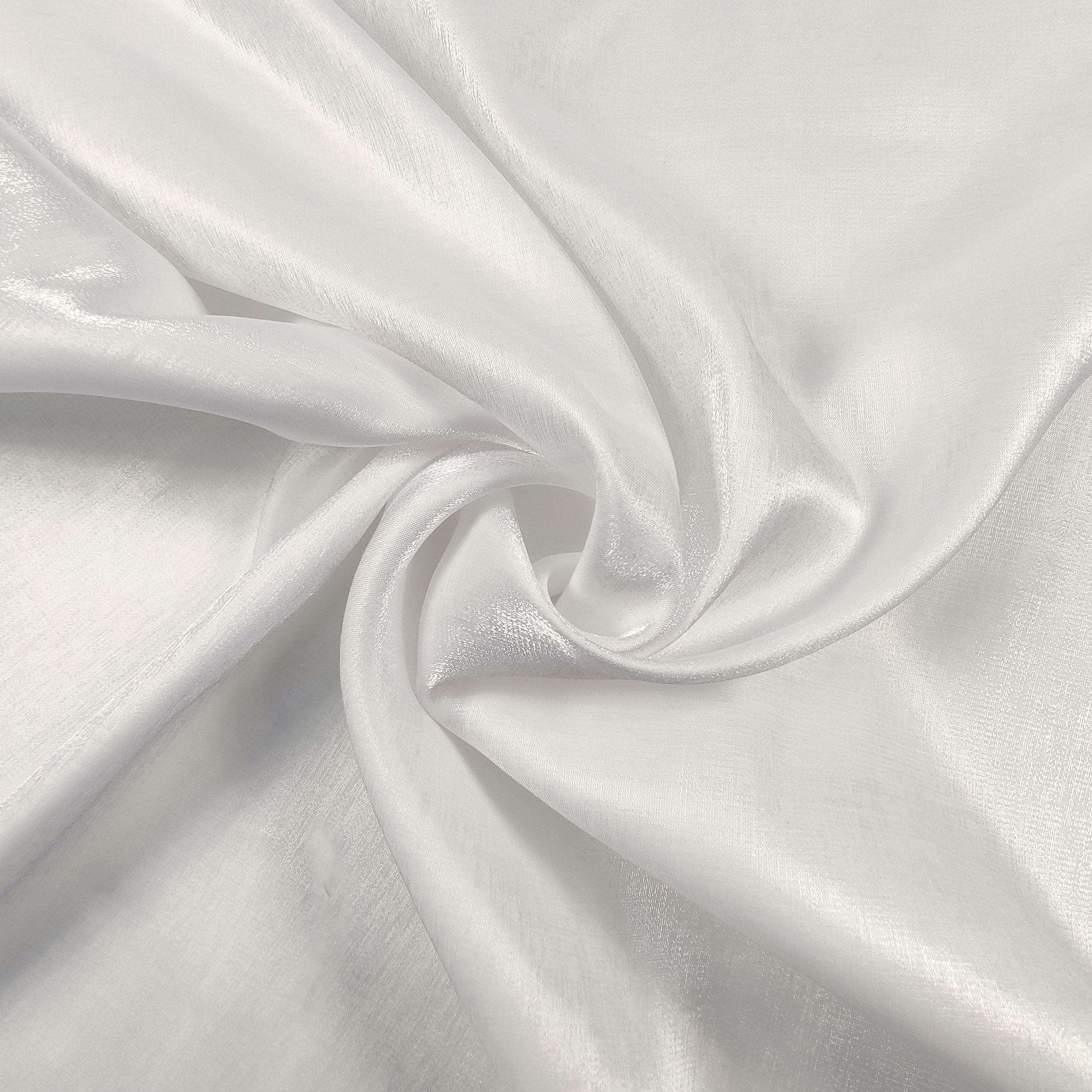 Raso Spalmato Lurex Sposa Bianco Ottico