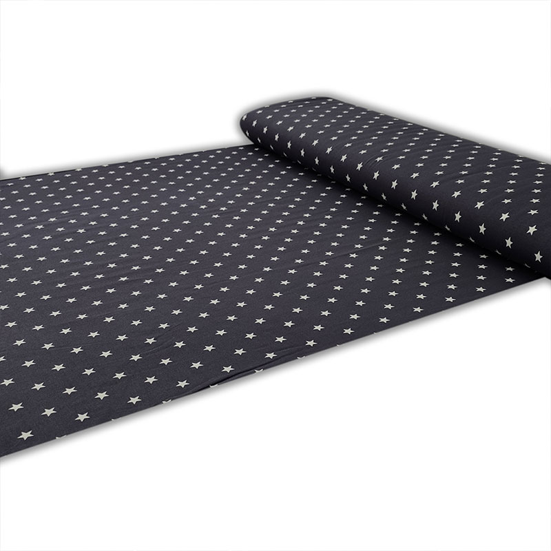 Tessuto Jersey Stelline Grigio
