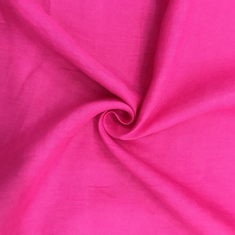 Tessuto lino per abbigliamento fuxia