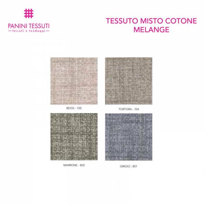 colori sito tessuto misto cotone melange