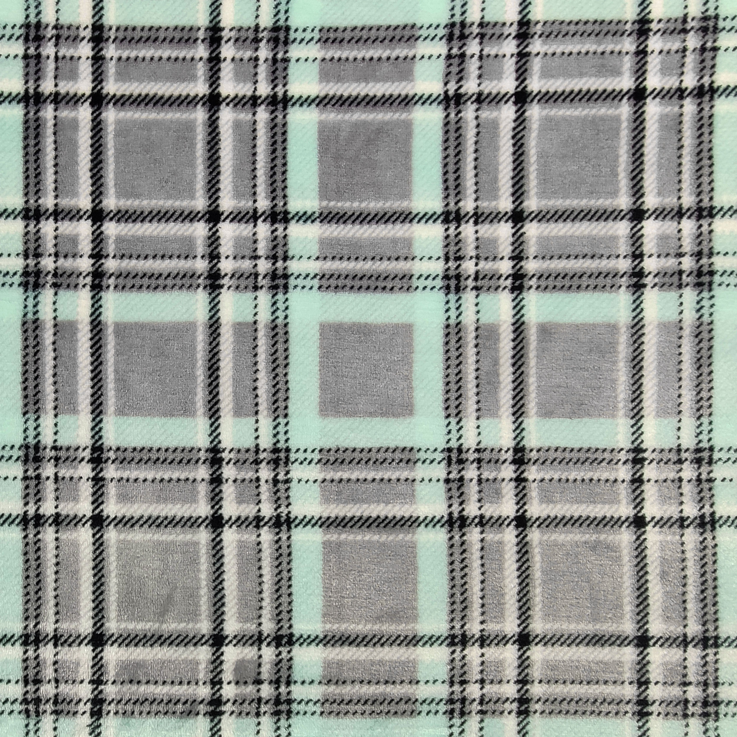 Pile Mano Cachemire Tartan Sfondo Grigio Image
