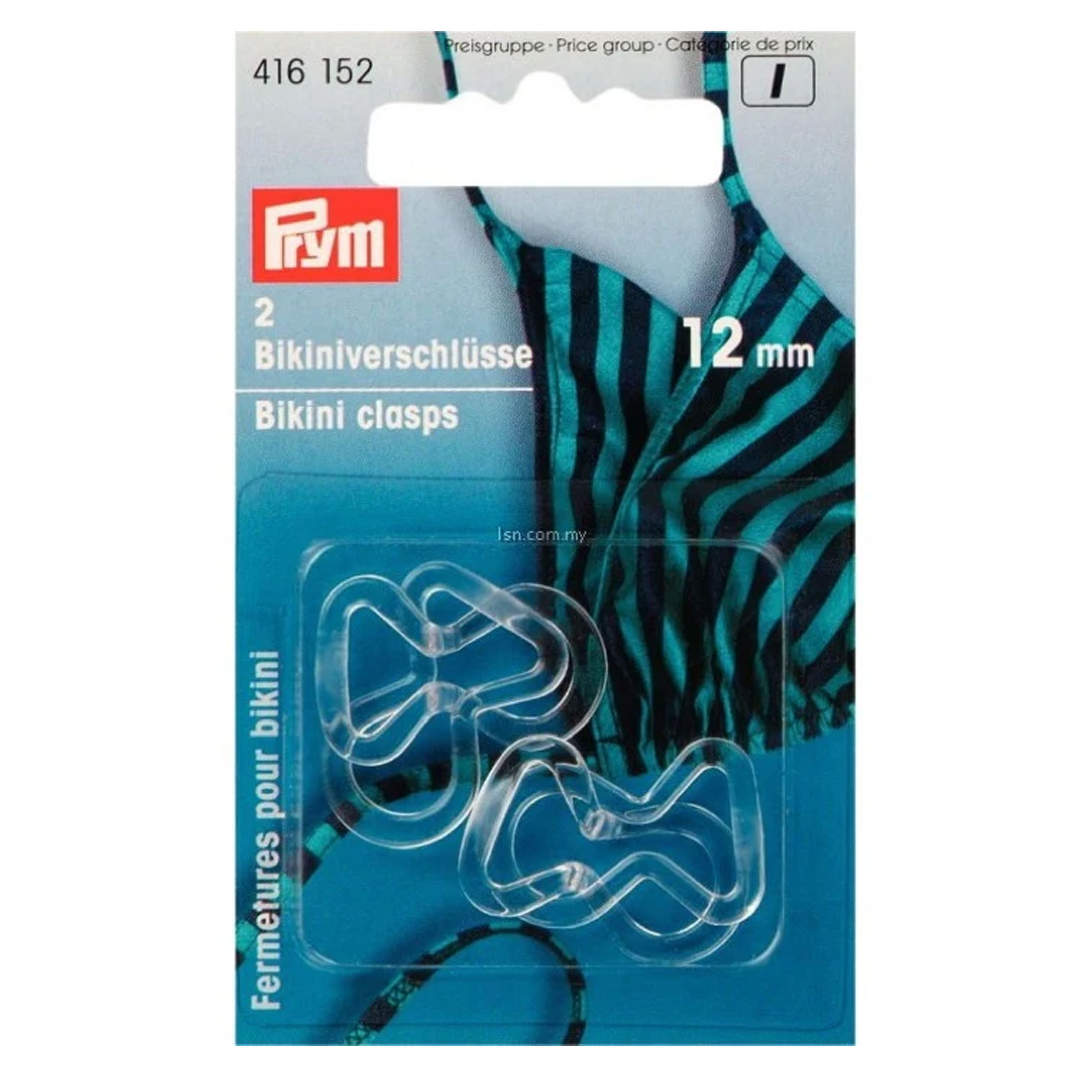 Chiusura per Bikini Trasparente 12 mm Prym