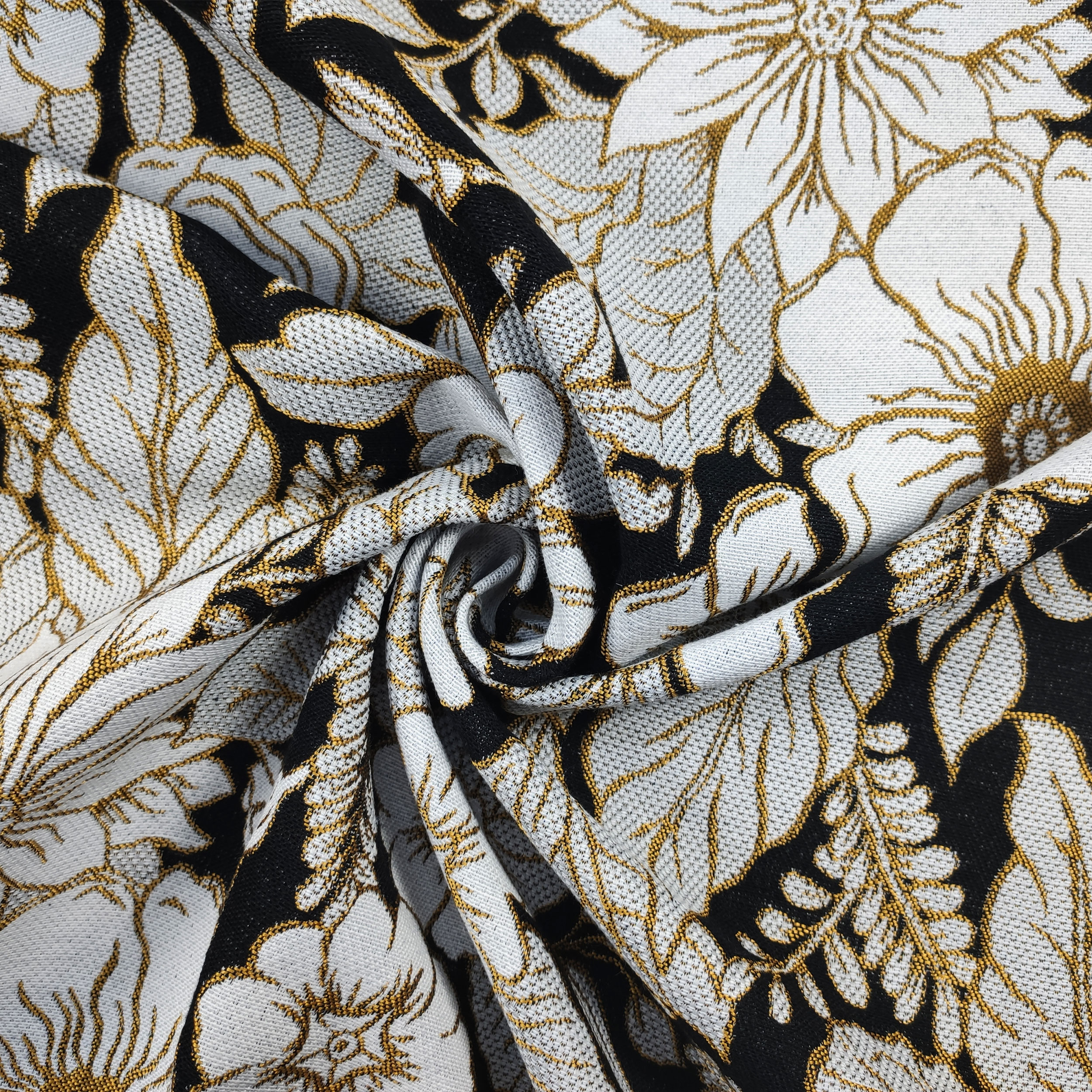Jacquard Fiori Bianchi