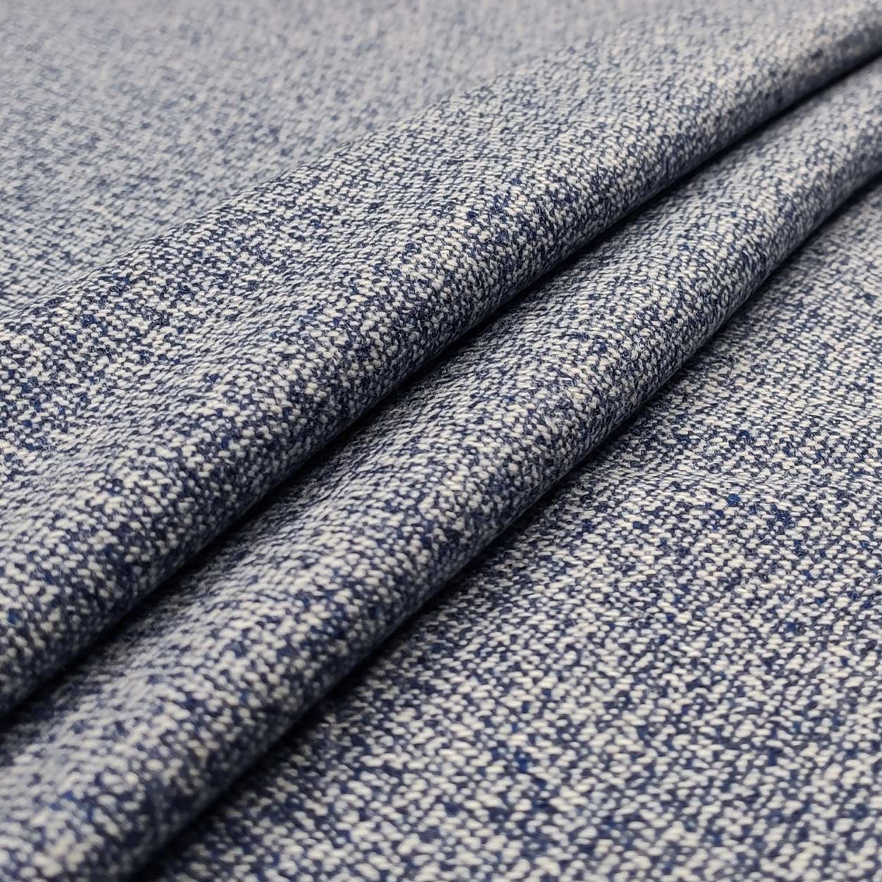 Tessuto per Abbigliamento Blu Melange