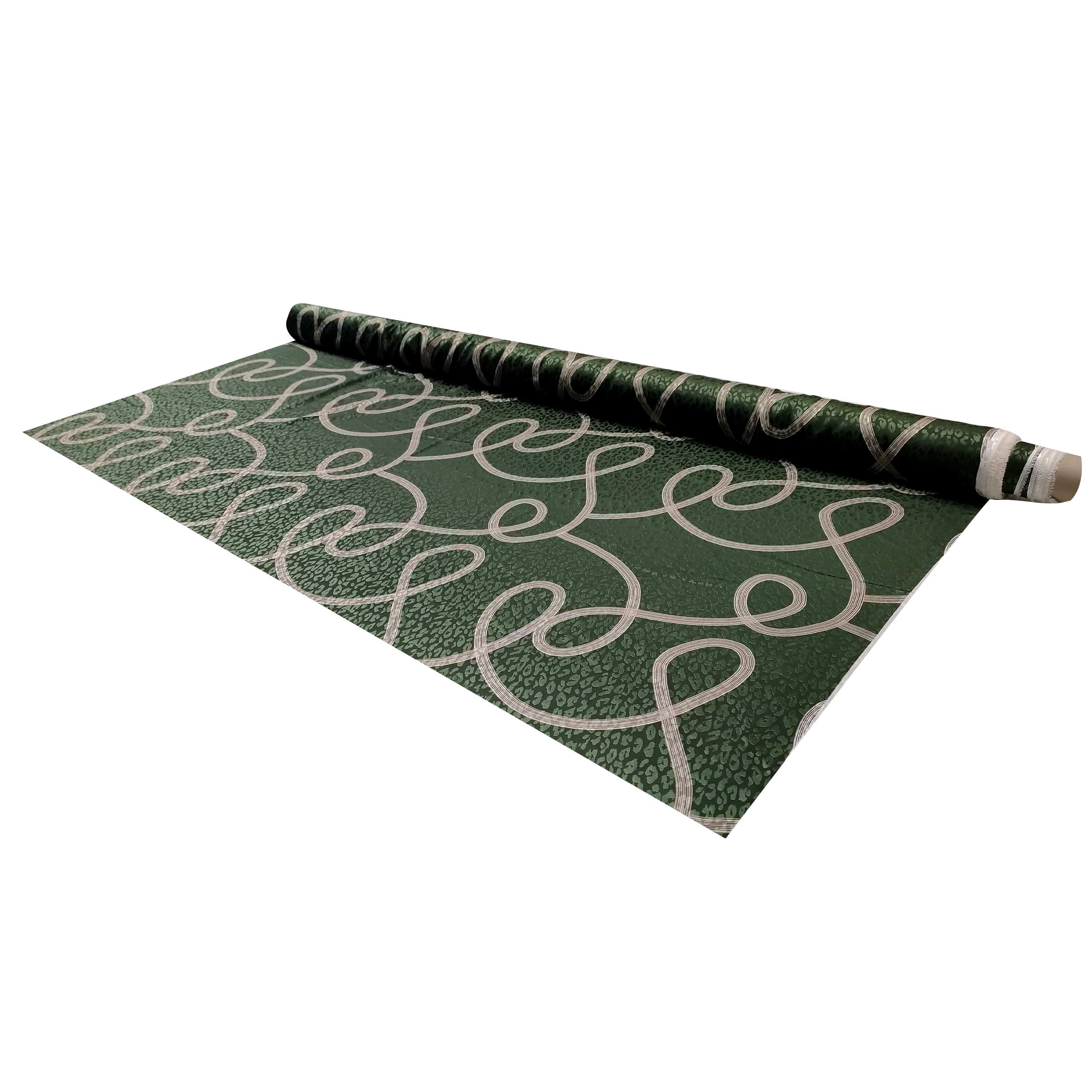 Jacquard Satin Militare Fantasia Leopardata e Linee