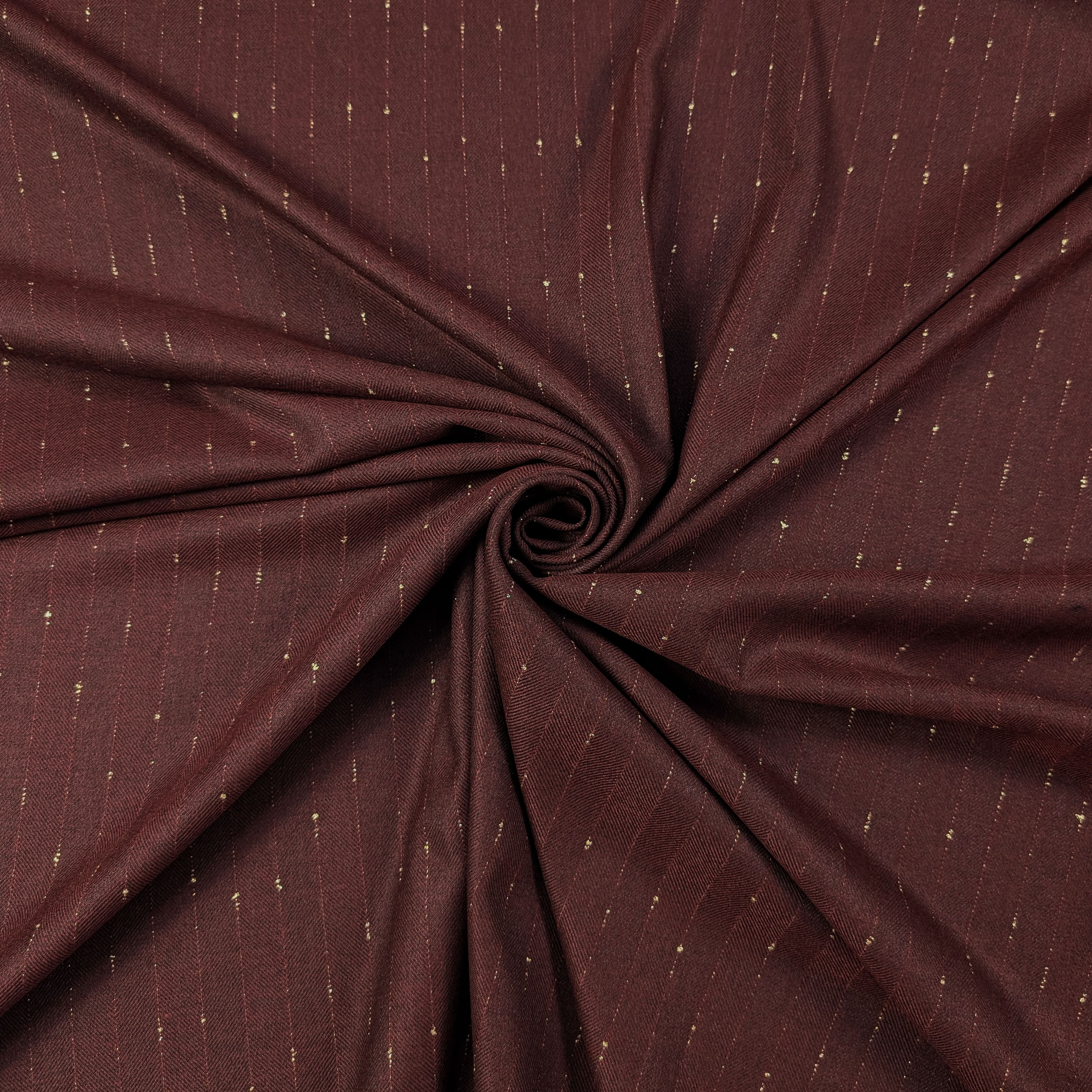 Tessuto Gessato Lurex Bordeaux Image