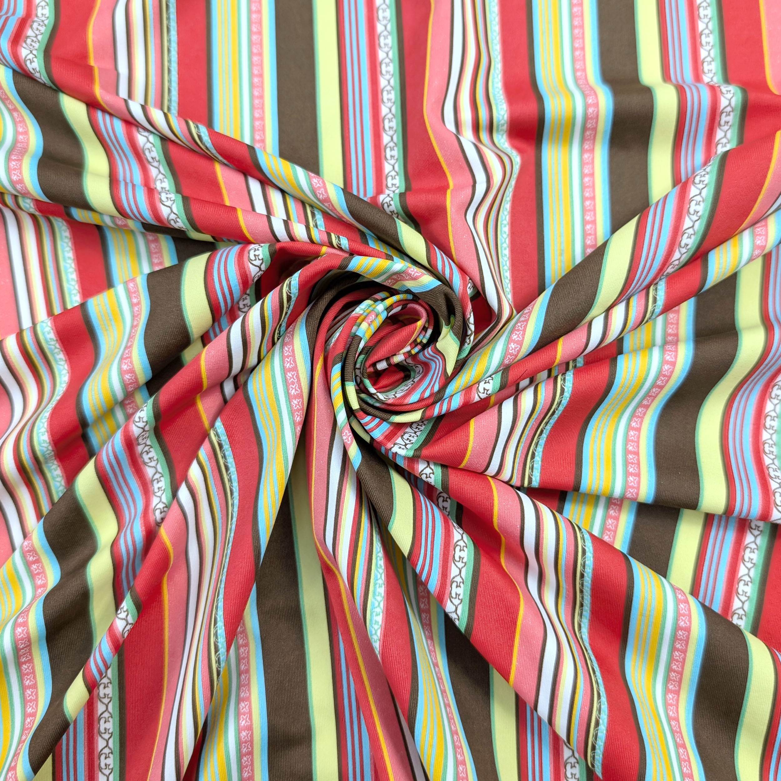 Maglina Bielastica Righe Multicolor Image