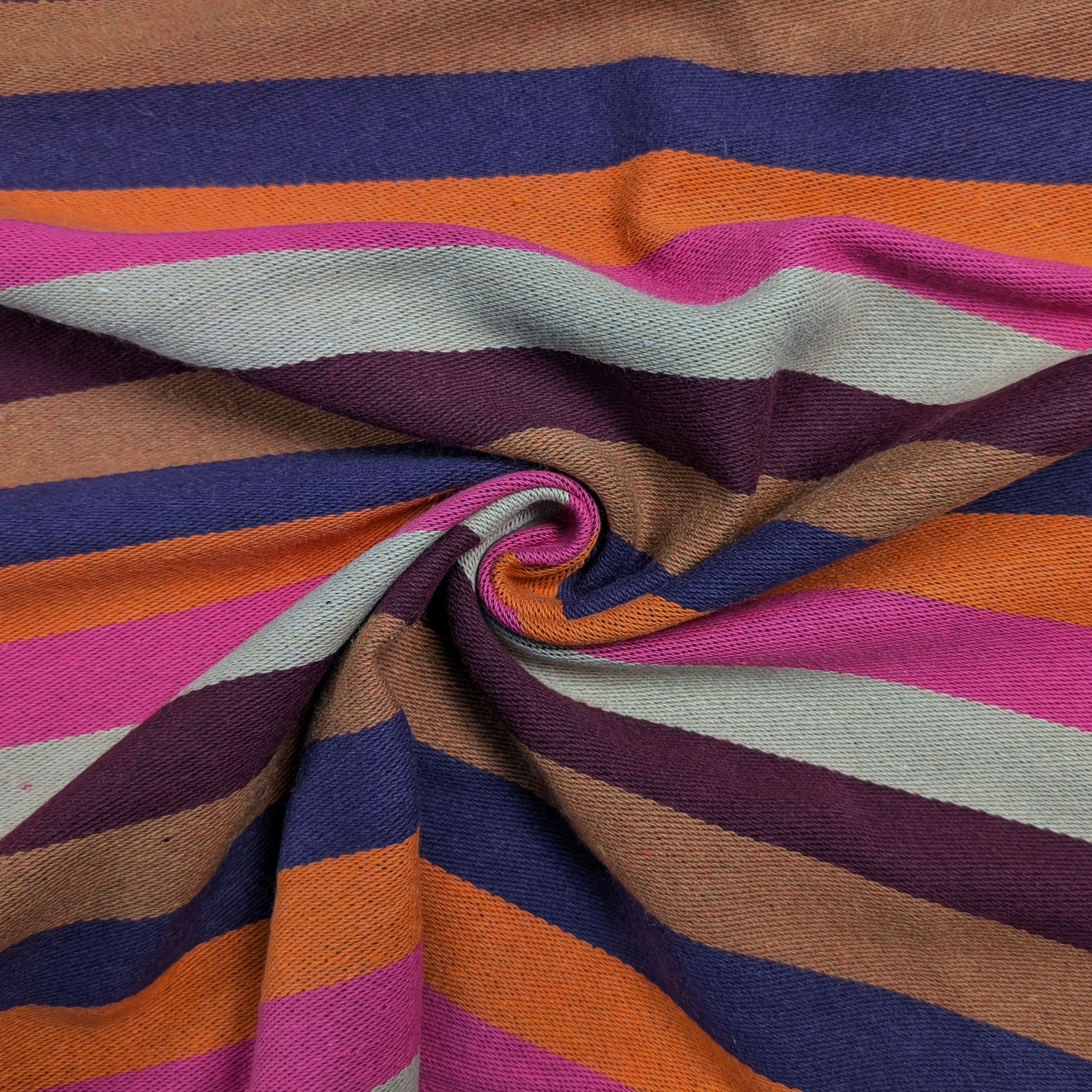 Tessuto Cotone Righe Colorate Image