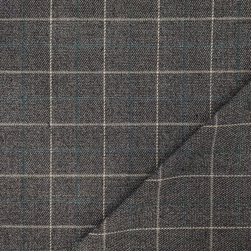 Tessuto Scozzese Righe Lurex e Verde